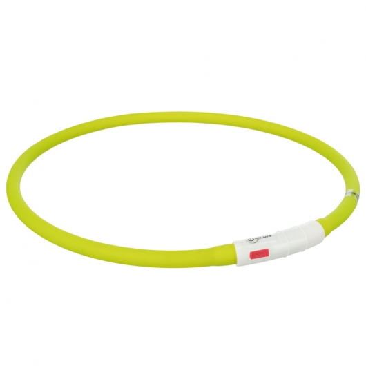 Trixie Flash Leuchtring USB aus Silikon grün