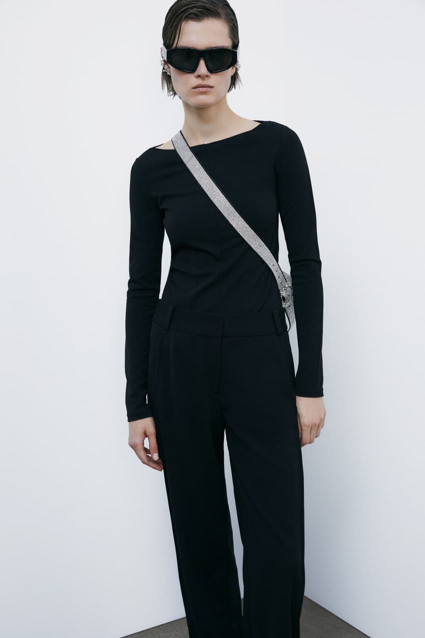 Stretch-Korsett-Body mit langen Ärmeln