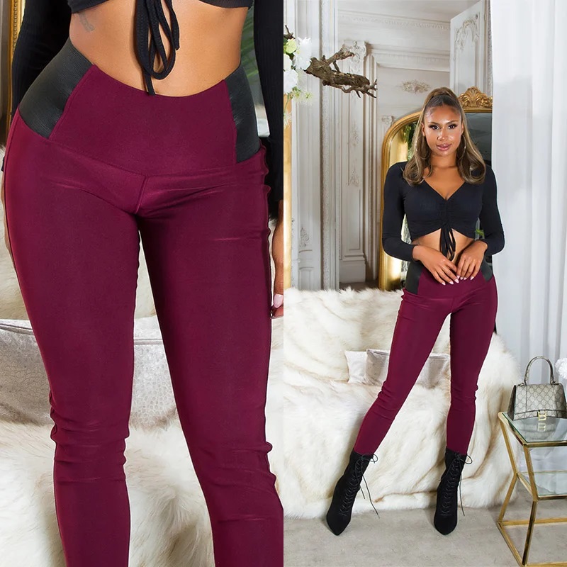 Koucla Highwaist Leggings sexy Business Look Skinny Fit mit Stretchbund bequem & figurbetont für Büro und Alltag