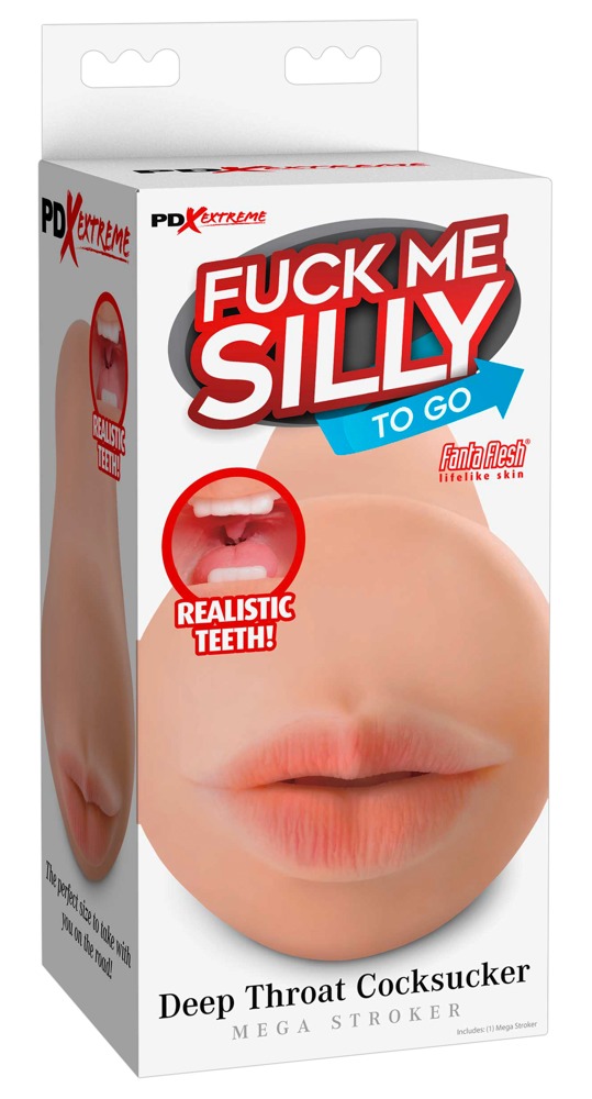 PET FMS To Go Deep Throat Cock, Kompakter Masturbator für unterweg, Lebensechte Mundöffnung & gerillter Lustkanal im praktischen Taschenformat