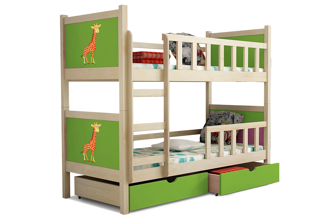 99rooms Zoo 1 Etagenbett Kiefer Grün
