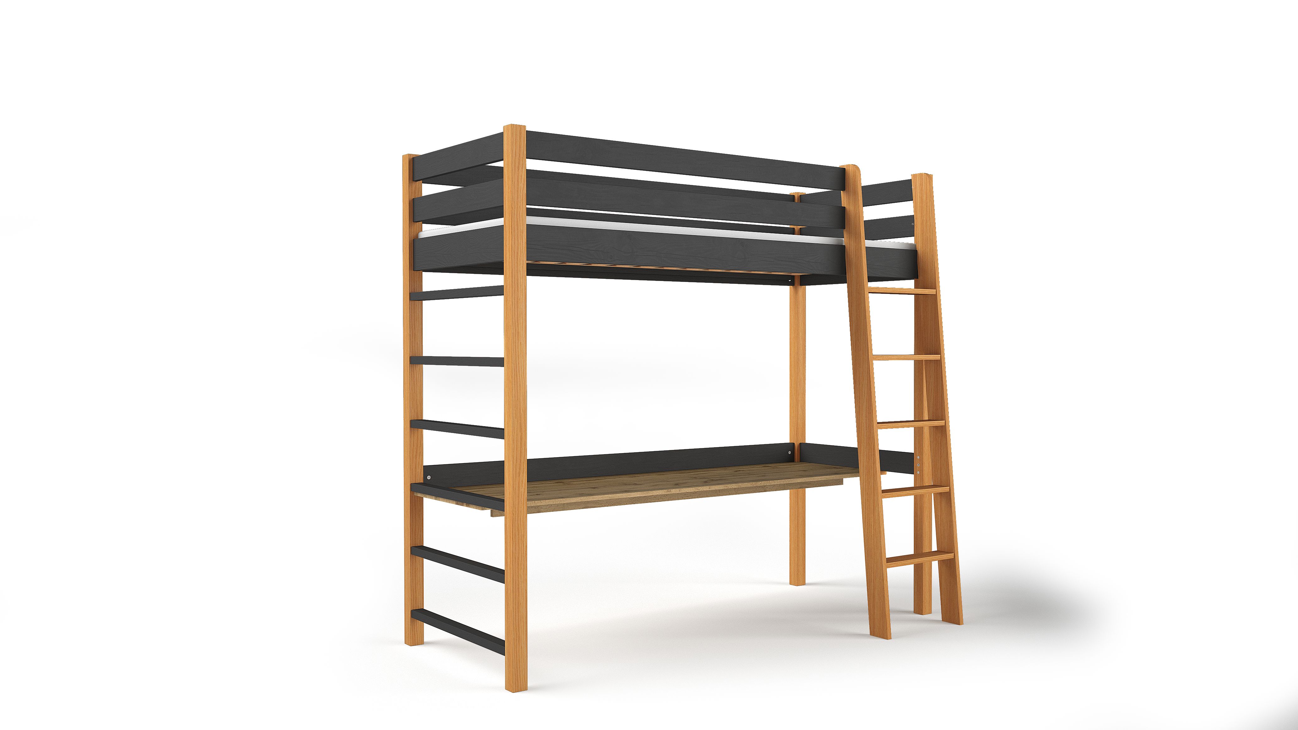 99rooms Kiro I Etagenbett Schwarz Eiche