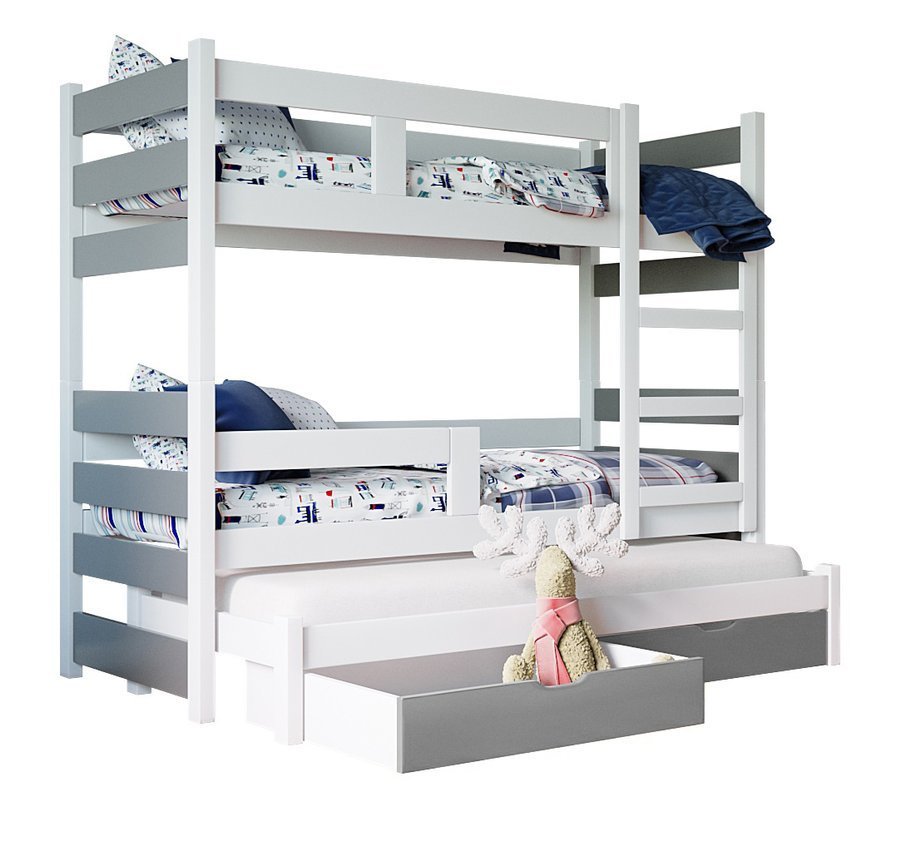 99rooms Lissy Etagenbett Weiß Grau