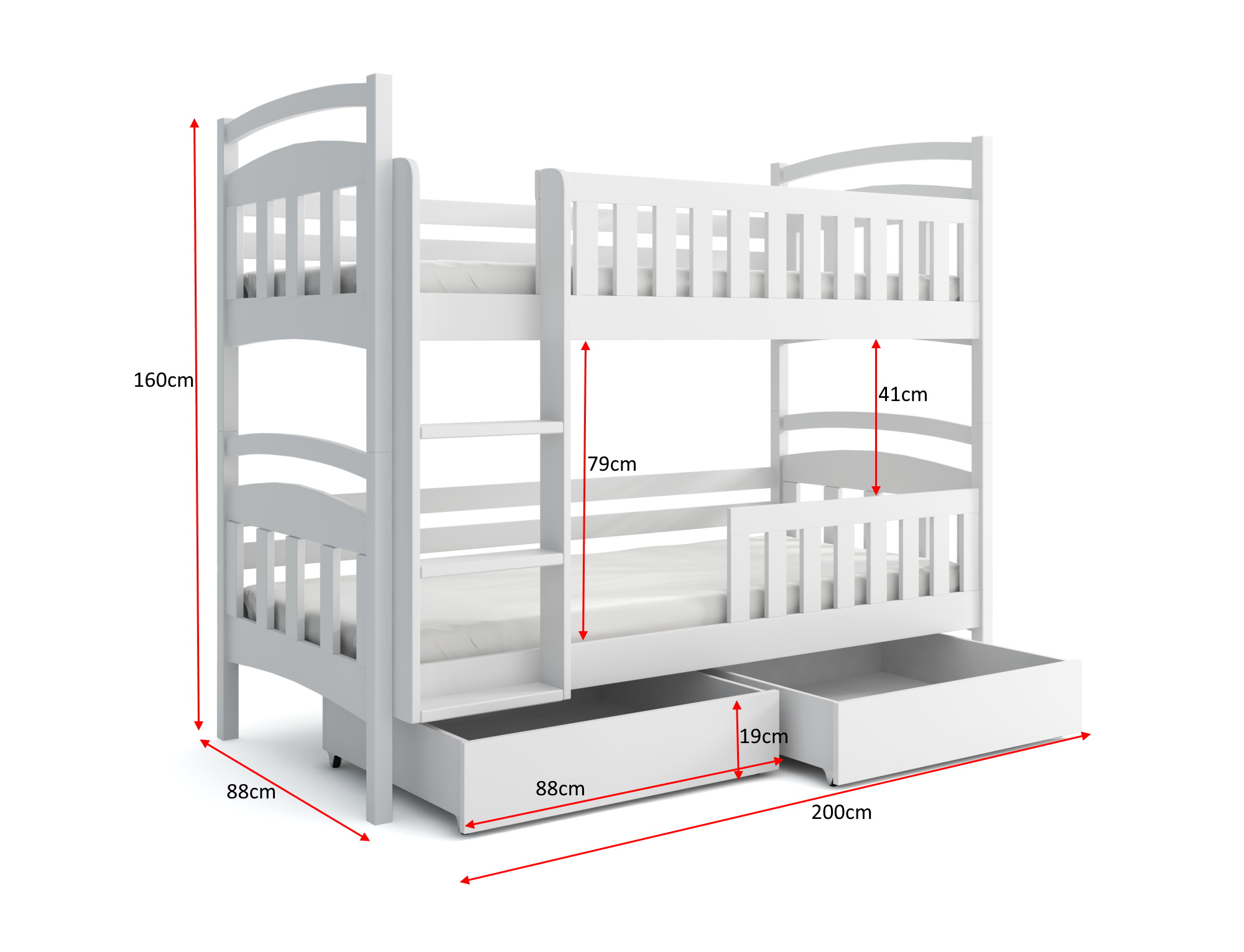99rooms Dinar Etagenbett Graphit