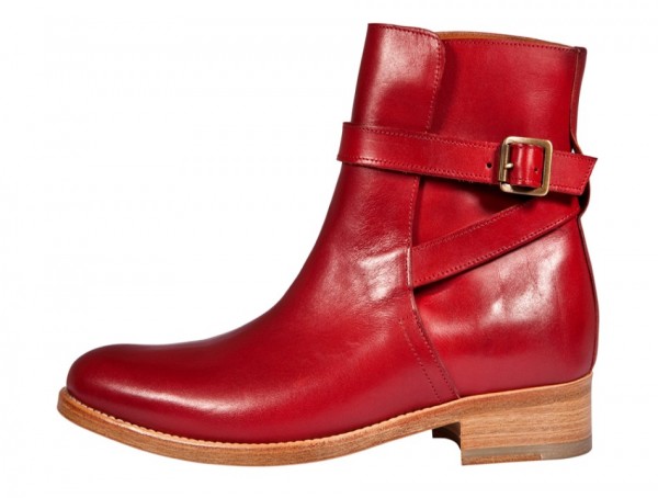 College Ankle Boots, Frauen, Rot Booties