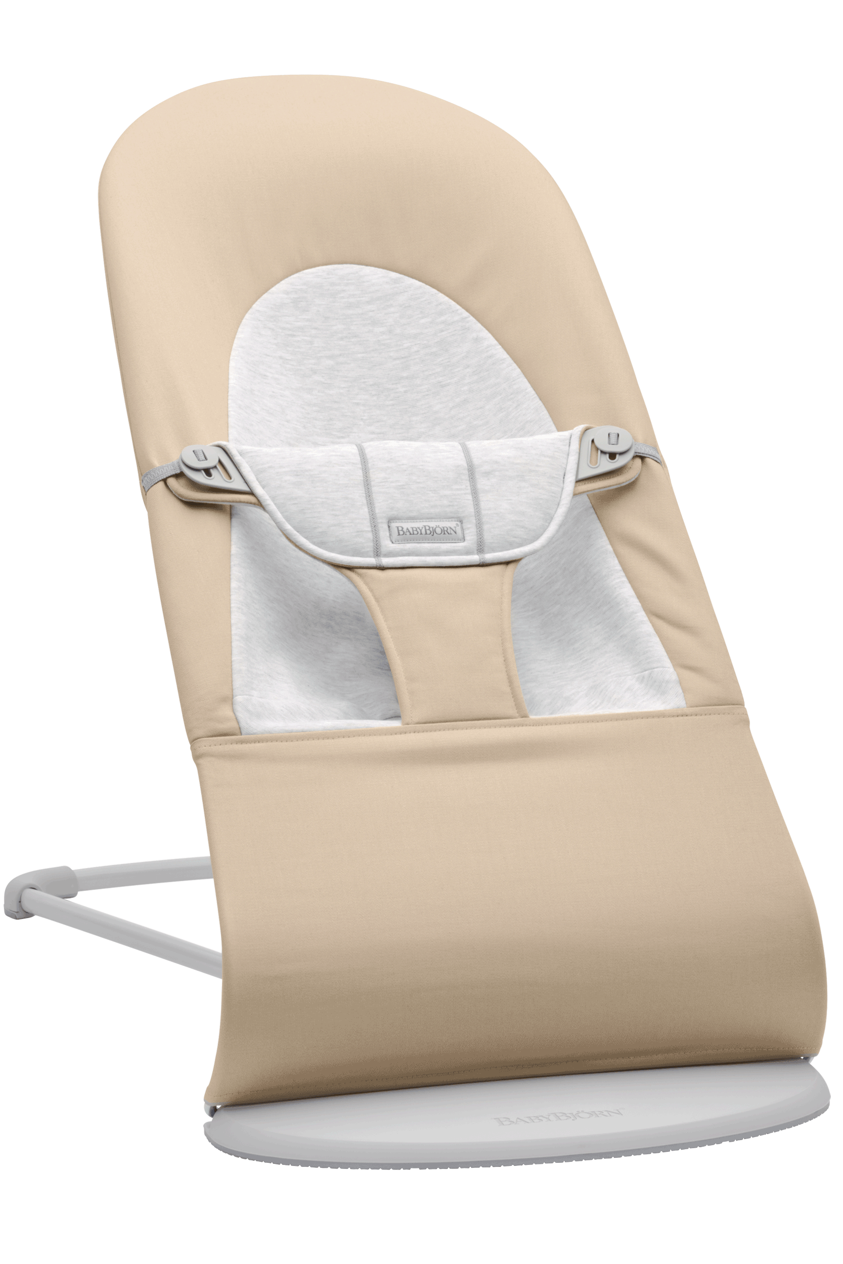 Babywippe Balance Soft - Beige/Grau / Gewebt/Jersey / Hellgrauer