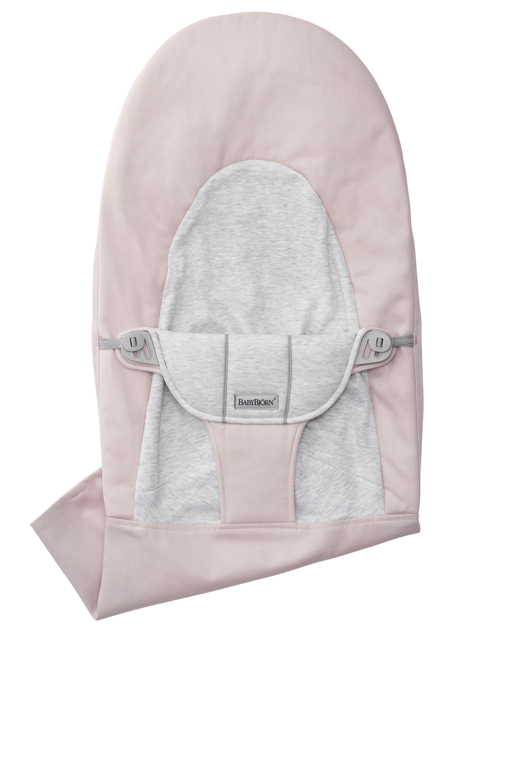 Zusätzlicher Stoffsitz für Babywippe Balance Soft - Hellrosa/Grau / Gewebt/Jersey