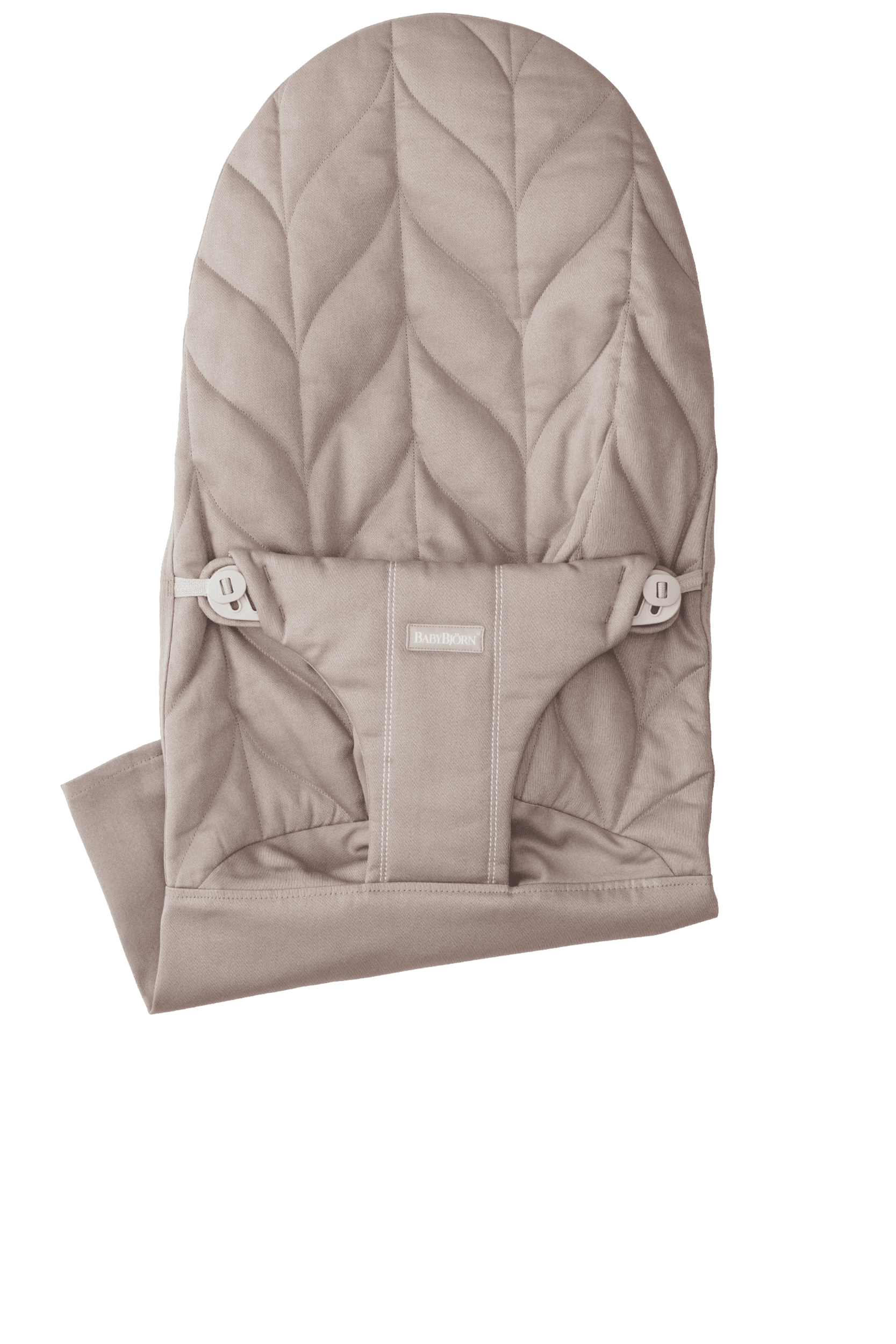 Zusätzlicher Stoffsitz für Babywippe Bliss - Sandgrau / Gewebt, Blütenblatt-Steppung