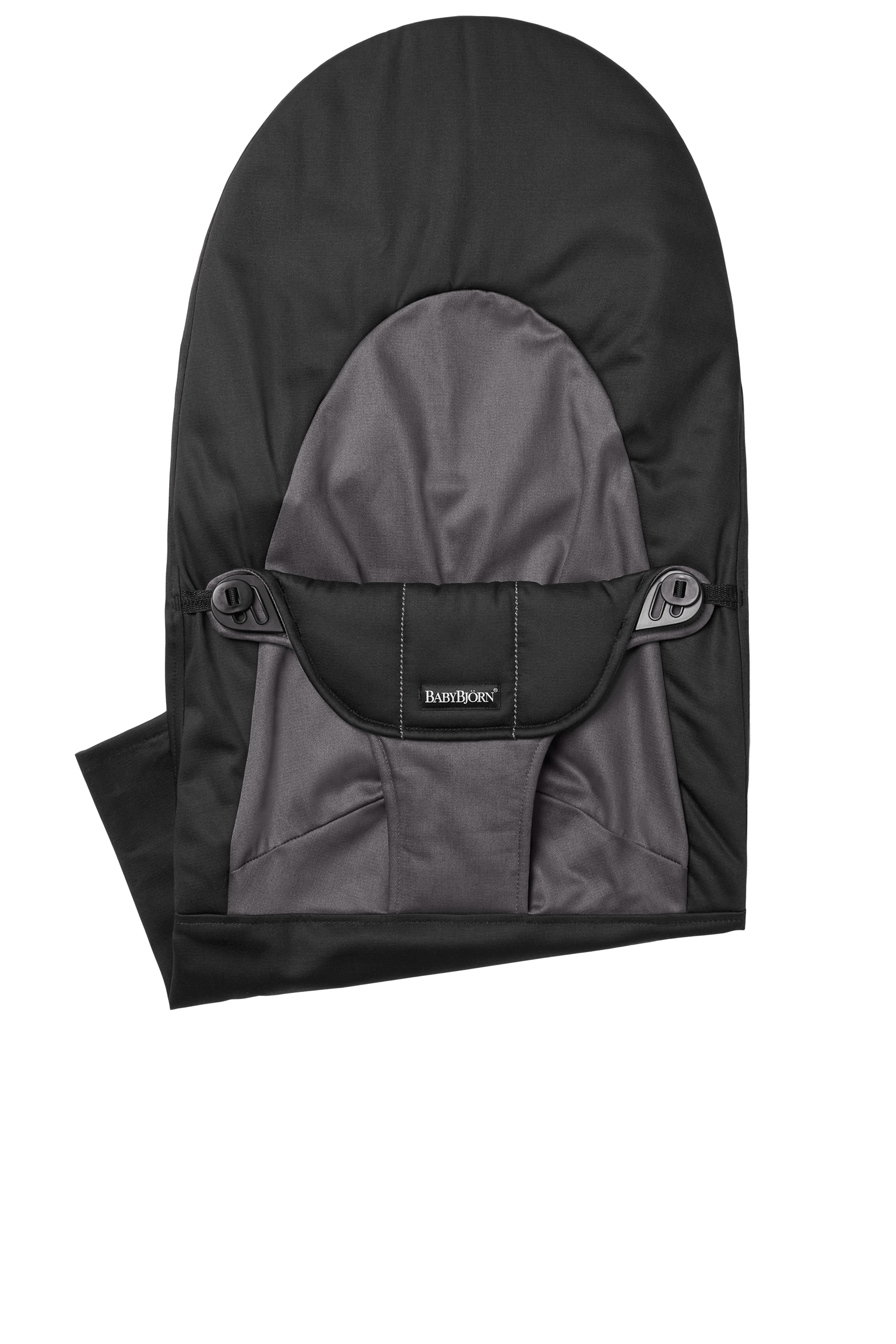 Zusätzlicher Stoffsitz für Babywippe Balance Soft - Schwarz/Dunkelgrau / Gewebt