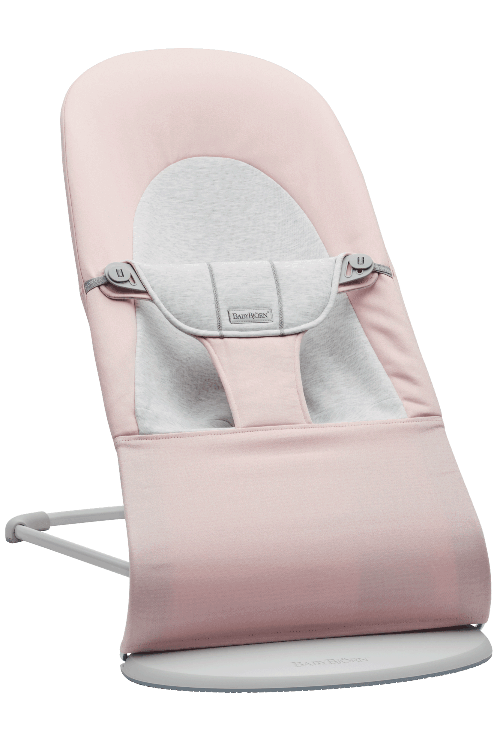 Babywippe Balance Soft - Hellrosa/Grau / Gewebt/Jersey / Hellgrauer
