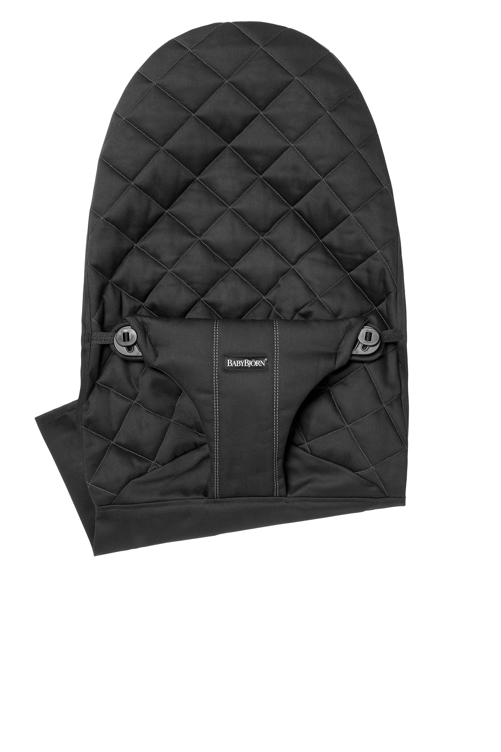 Zusätzlicher Stoffsitz für Babywippe Bliss - Schwarz / Gewebt, Klassische Steppung