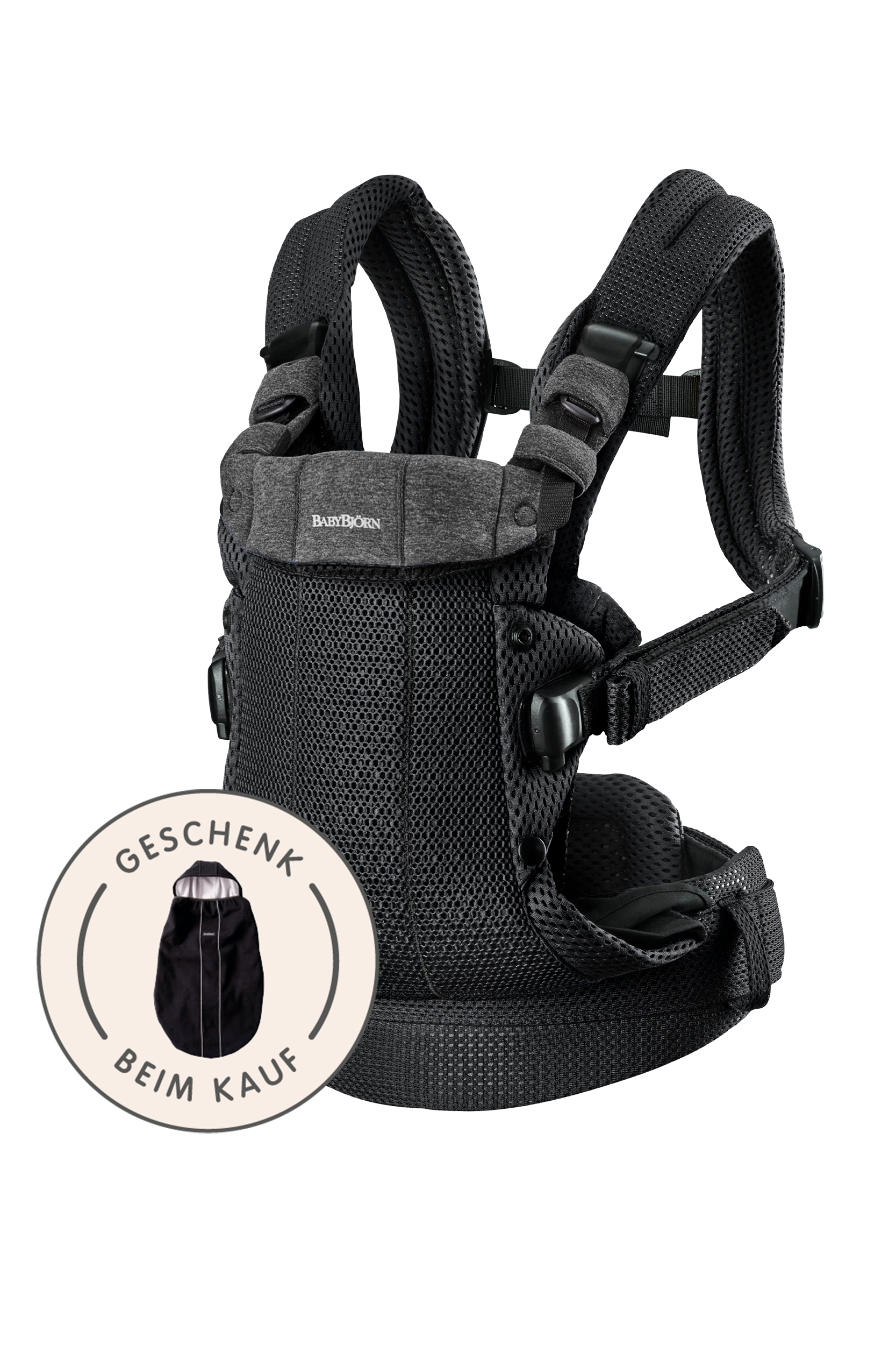 Babytrage Harmony - Schwarz / 3D-Netzstoff
