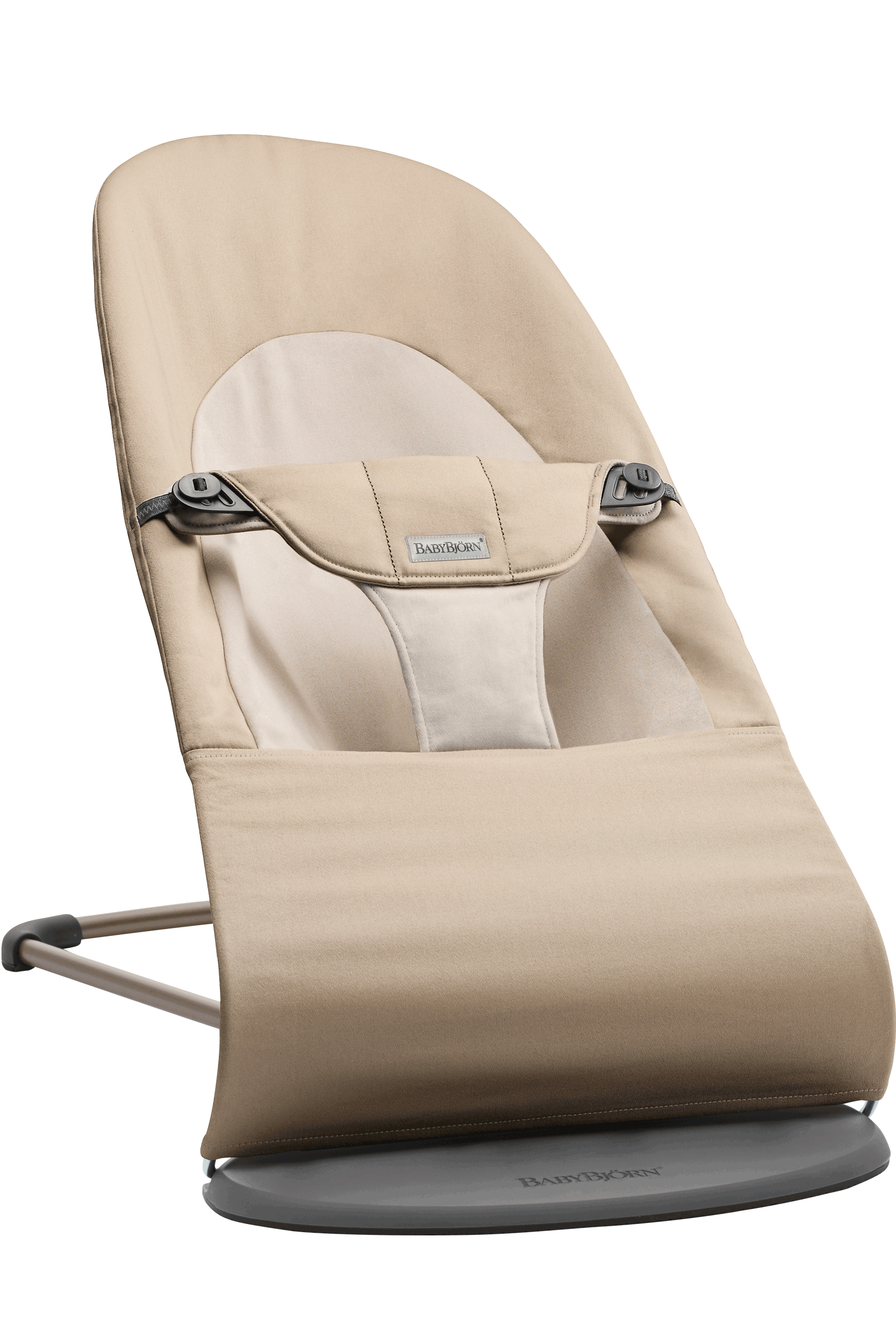 Babywippe Balance Soft - Khaki/Beige / Gewebt / Dunkelgrauer
