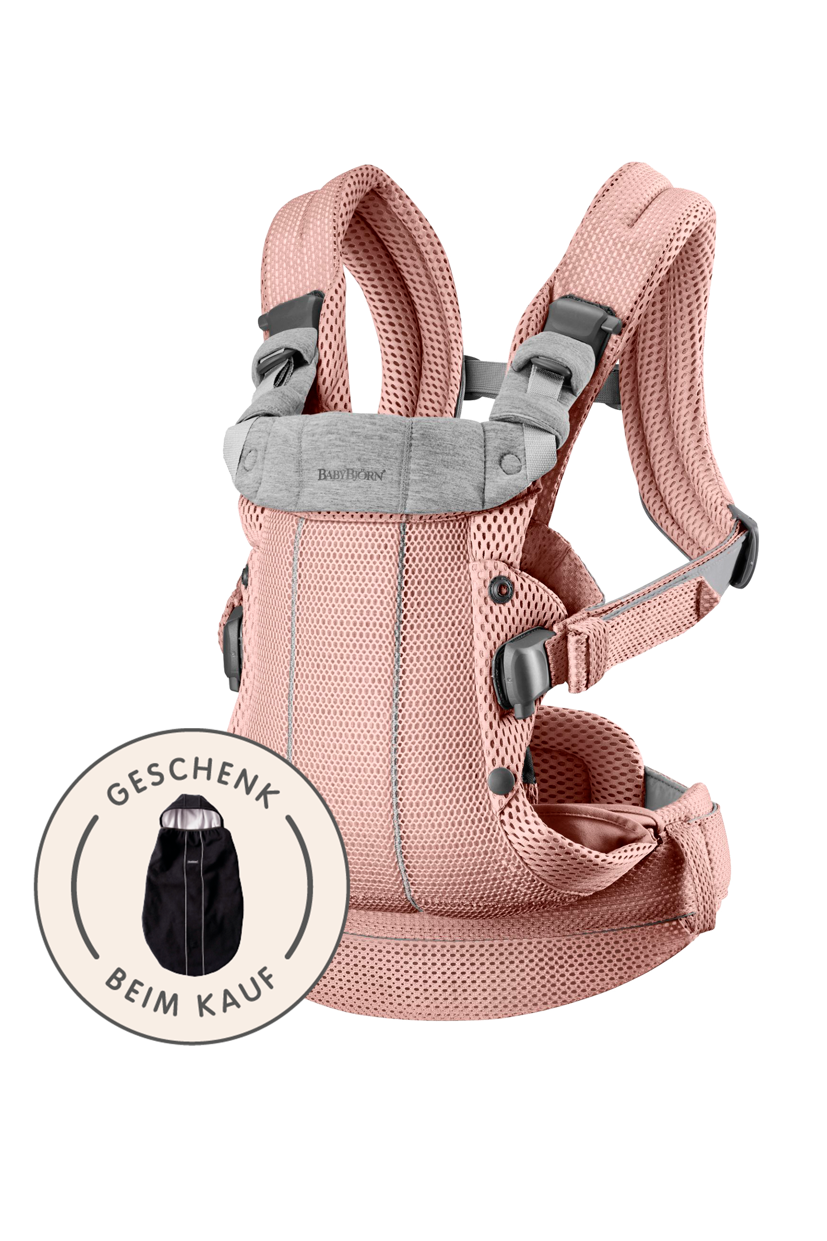 Babytrage Harmony - Altrosa / 3D-Netzstoff