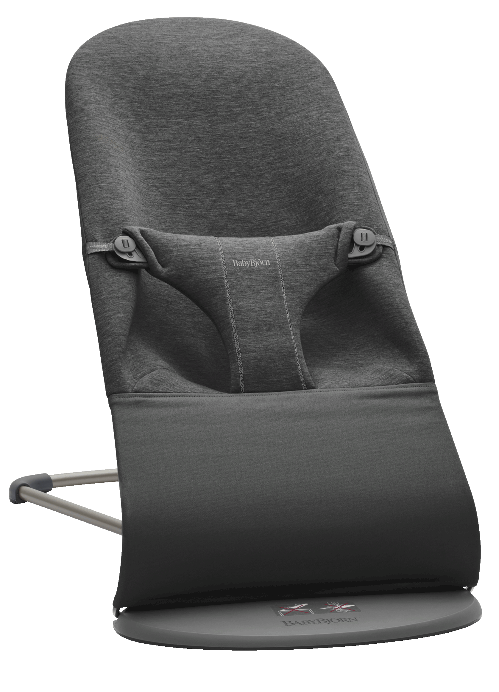 Babywippe Bliss - Schwarzgrau / 3D-Jersey / Dunkelgrauer