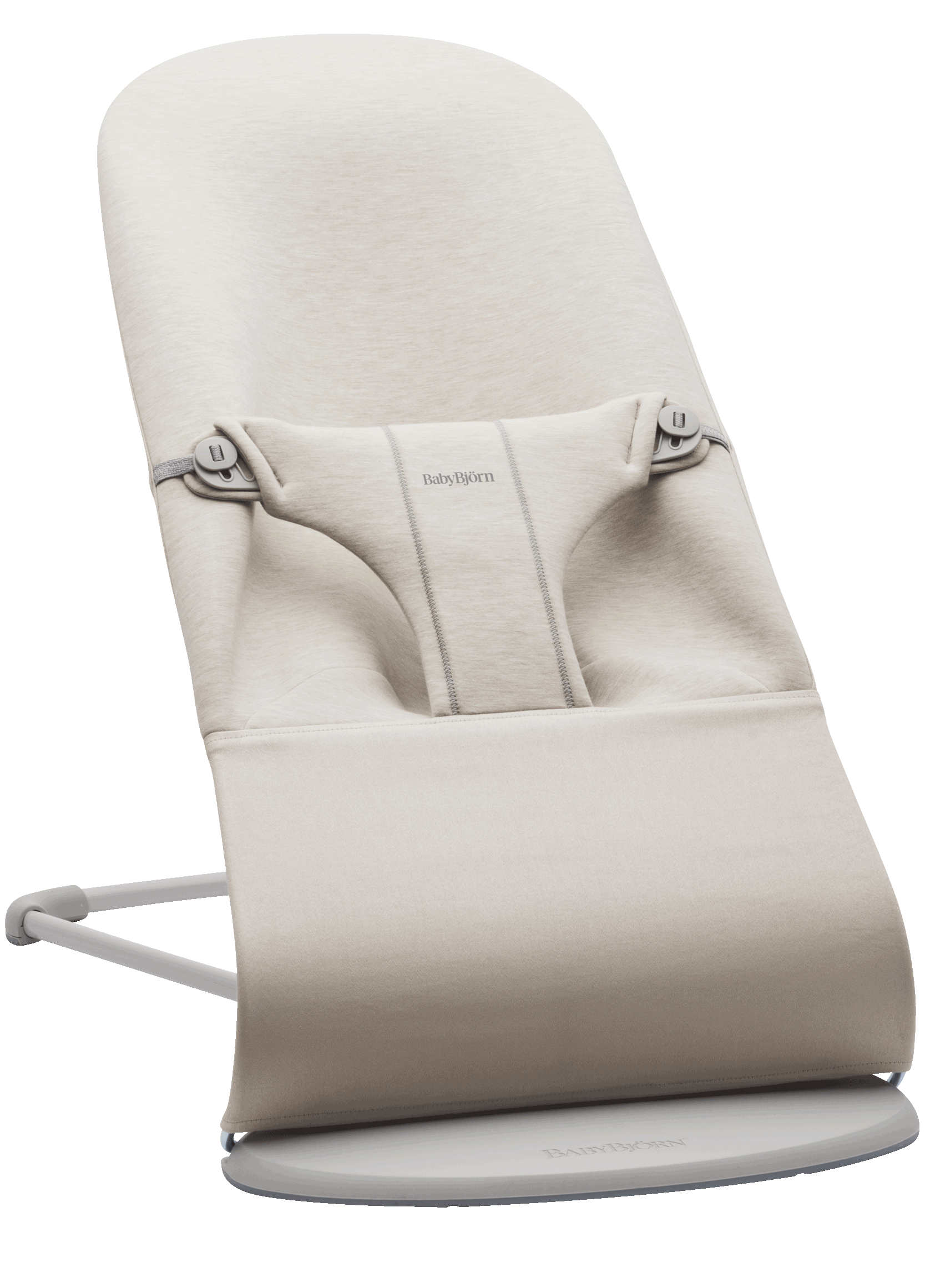 Babywippe Bliss - Hellbeige / 3D-Jersey / Hellgrauer