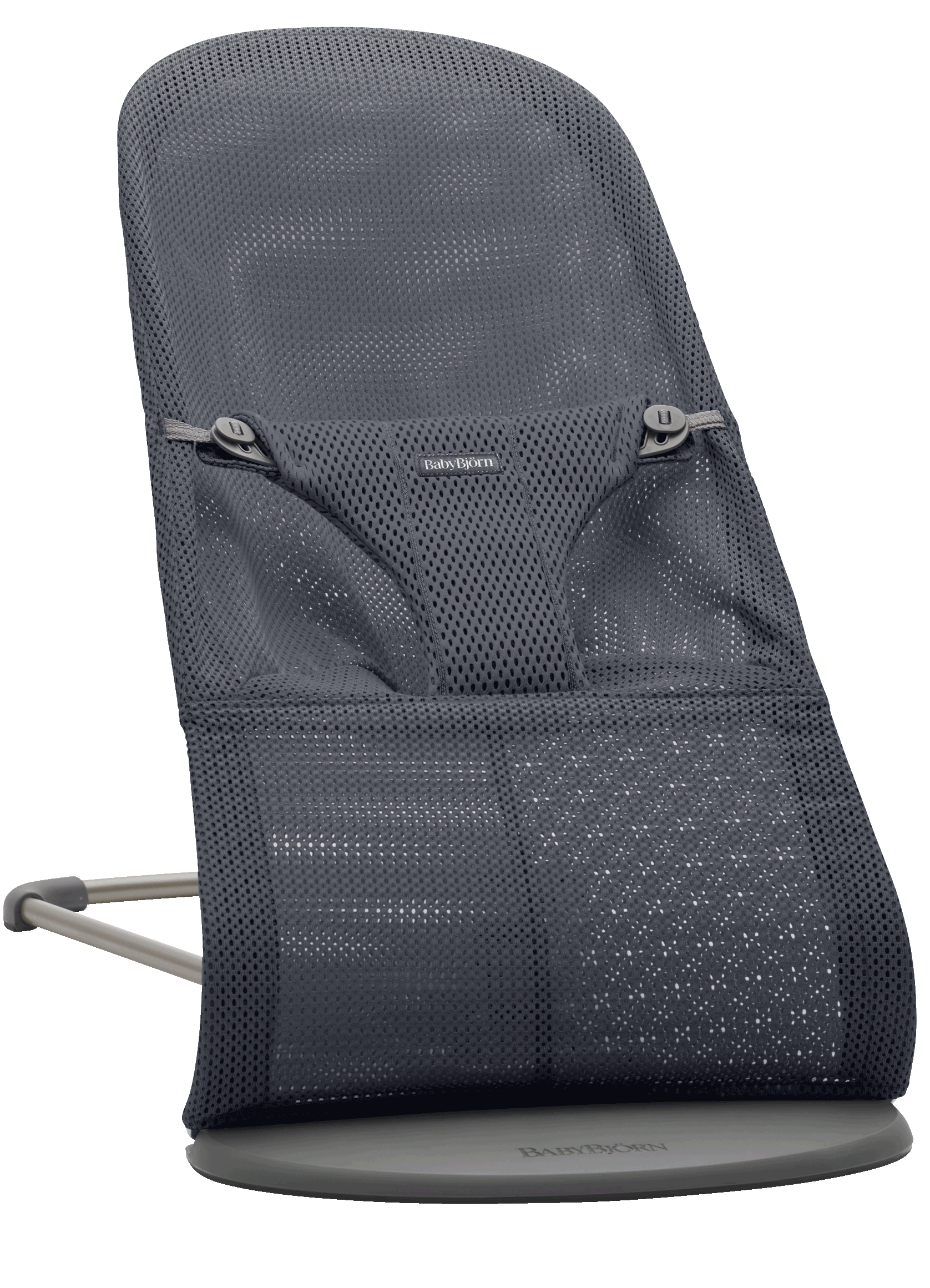 Babywippe Bliss - Anthrazit / Netzstoff / Dunkelgrauer