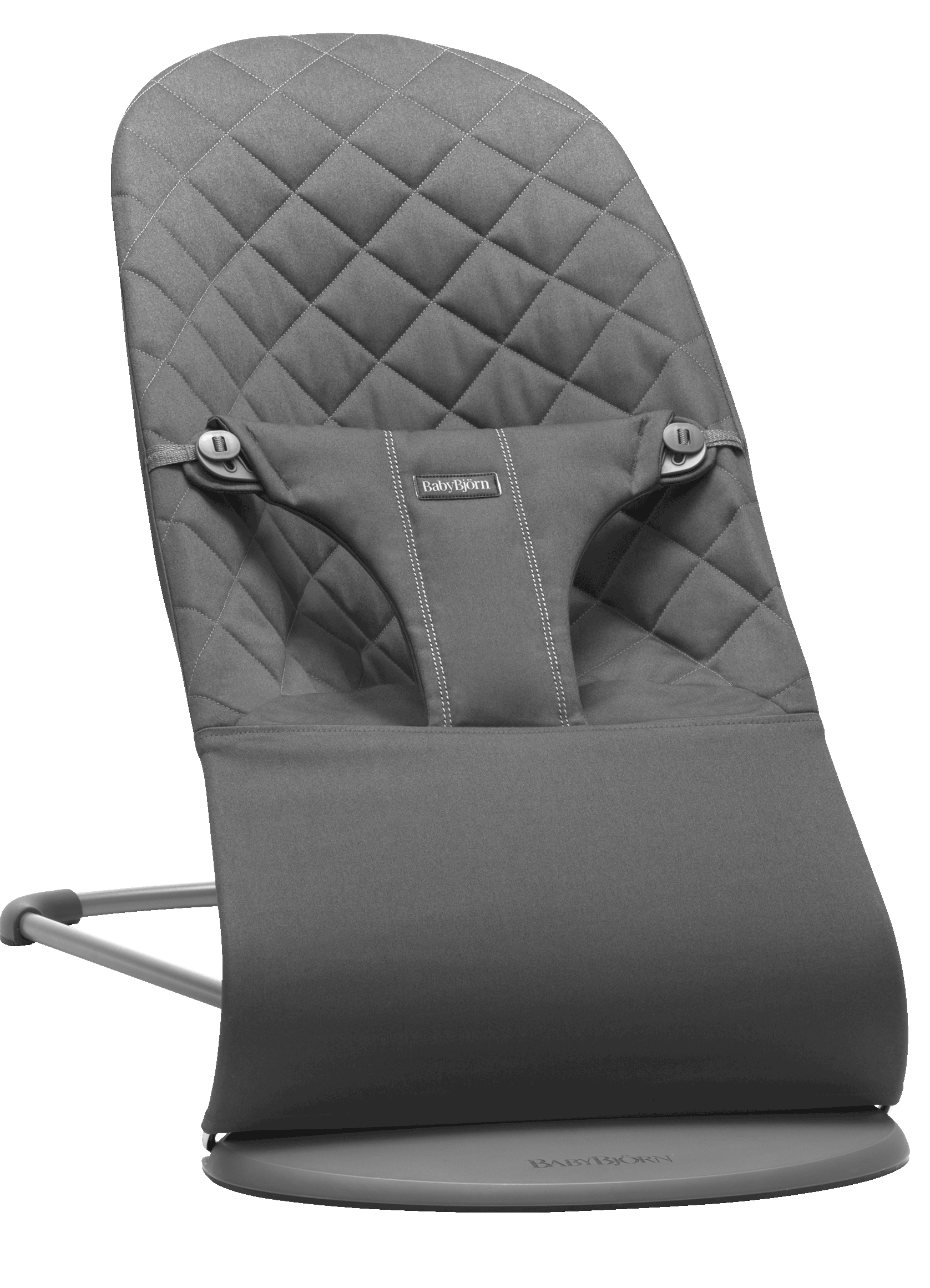 Babywippe Bliss - Anthrazit / Gewebt, Klassische Steppung / Dunkelgrauer
