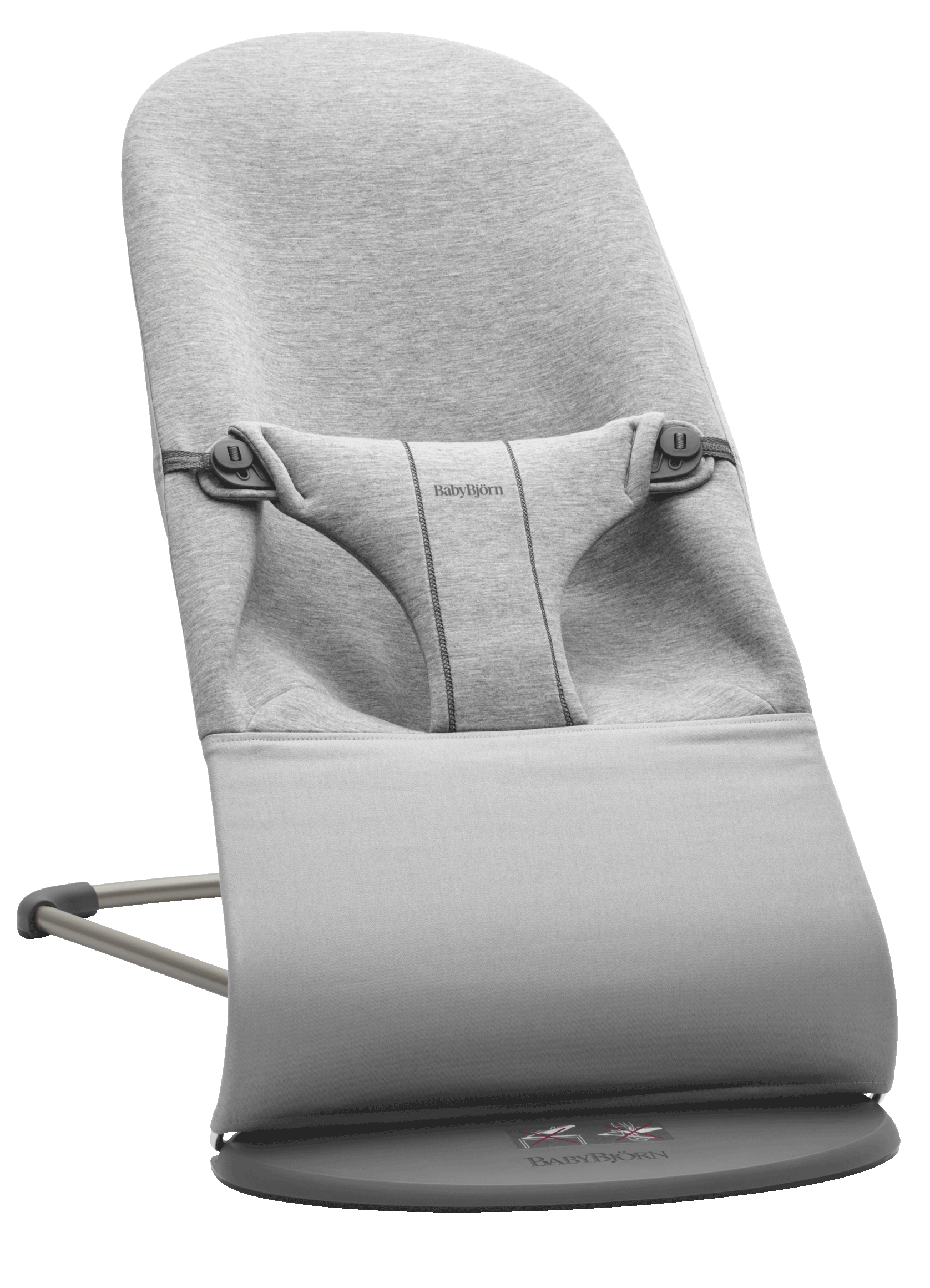 Babywippe Bliss - Hellgrau / 3D-Jersey / Dunkelgrauer