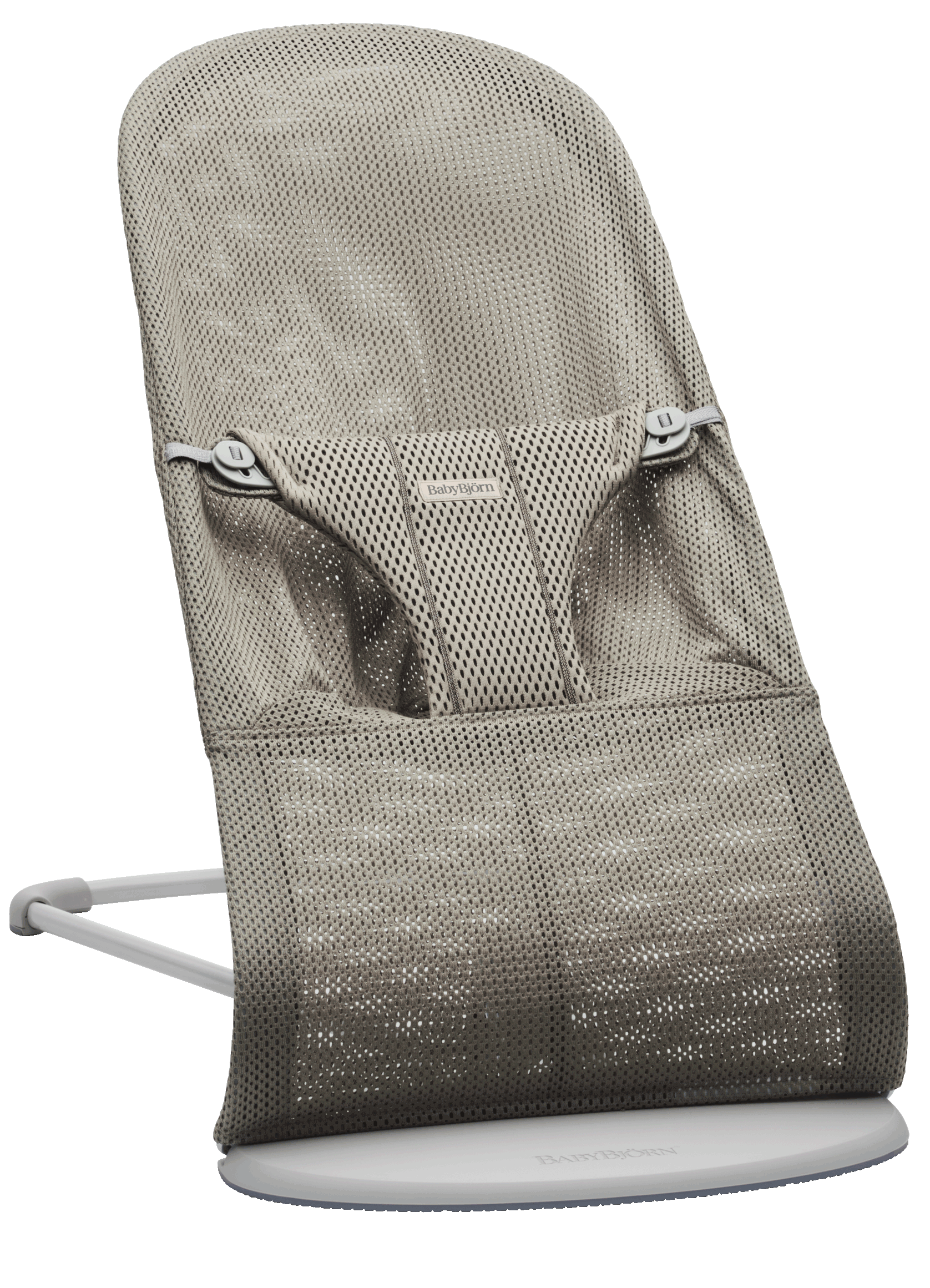 Babywippe Bliss - Grau-Beige / Netzstoff / Hellgrauer