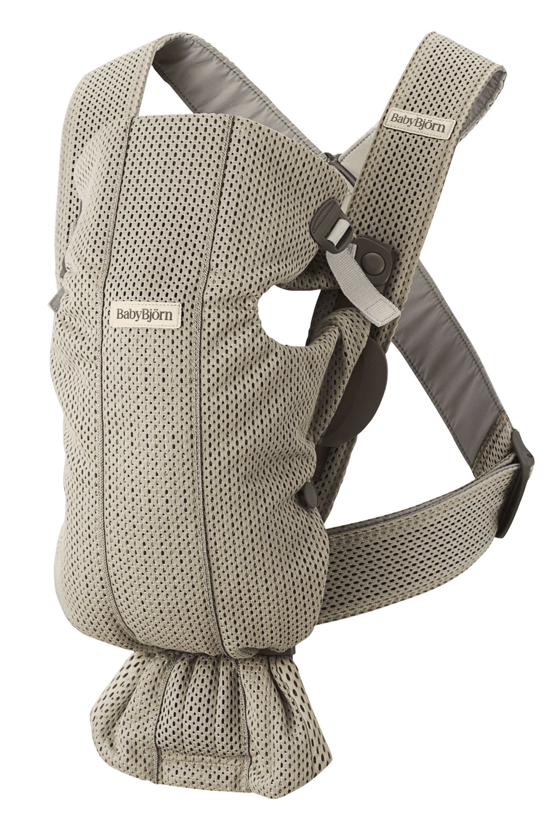 Babytrage Mini - Grau beige / 3D-Netzstoff