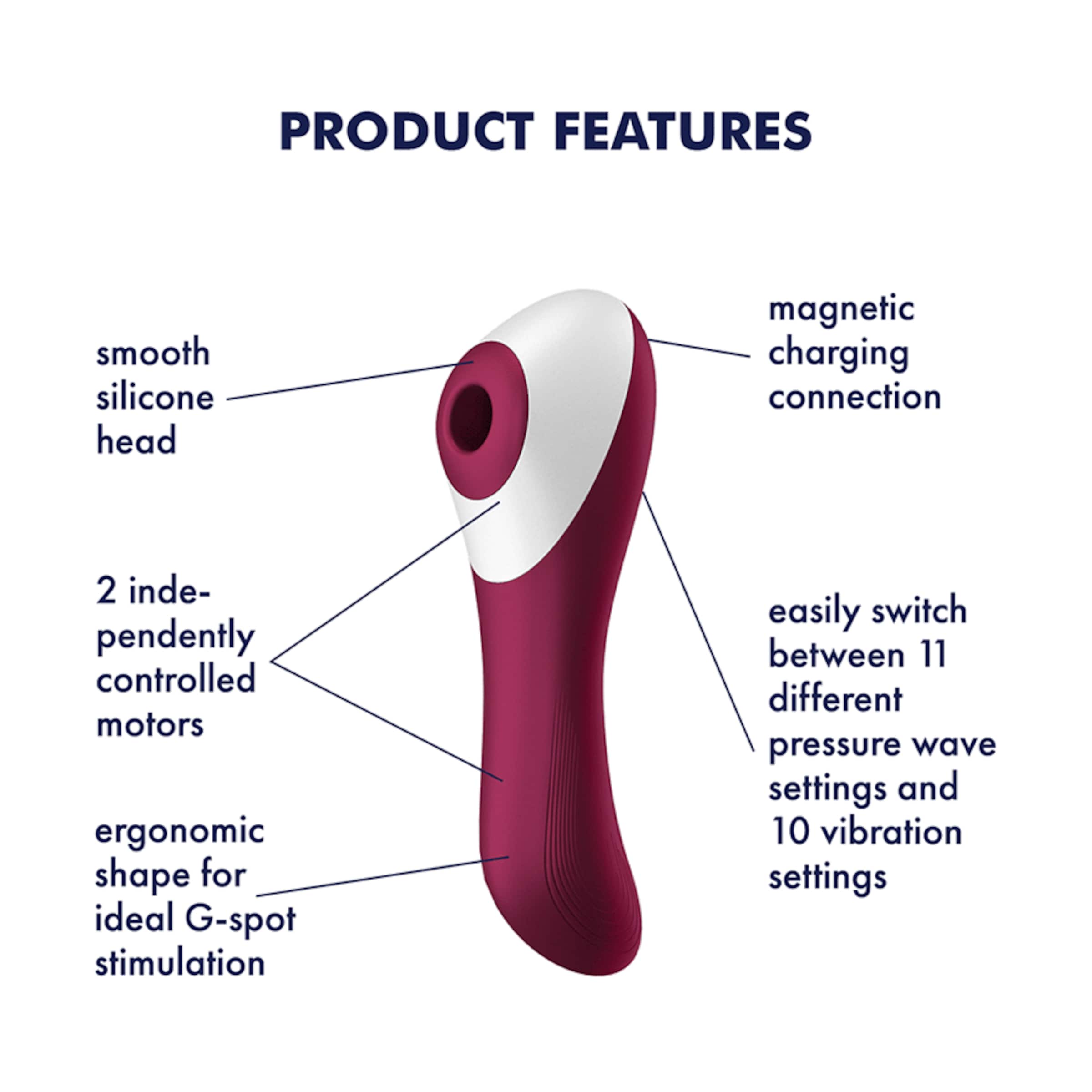 Satisfyer Dual Crush, 2:1 Vibrator + Druckwellentoy