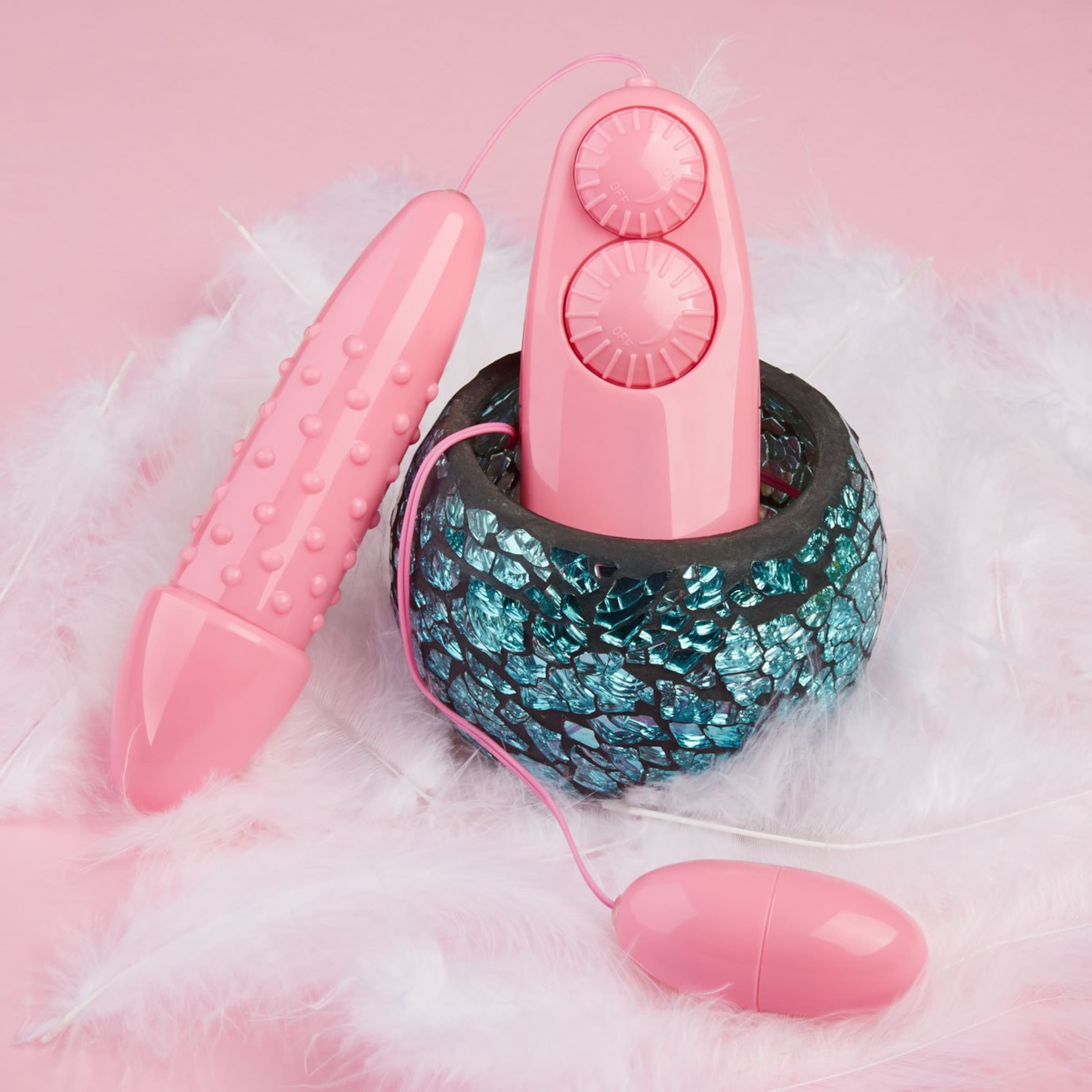 Doppelvibrator mit Fernbedienung, 14 cm