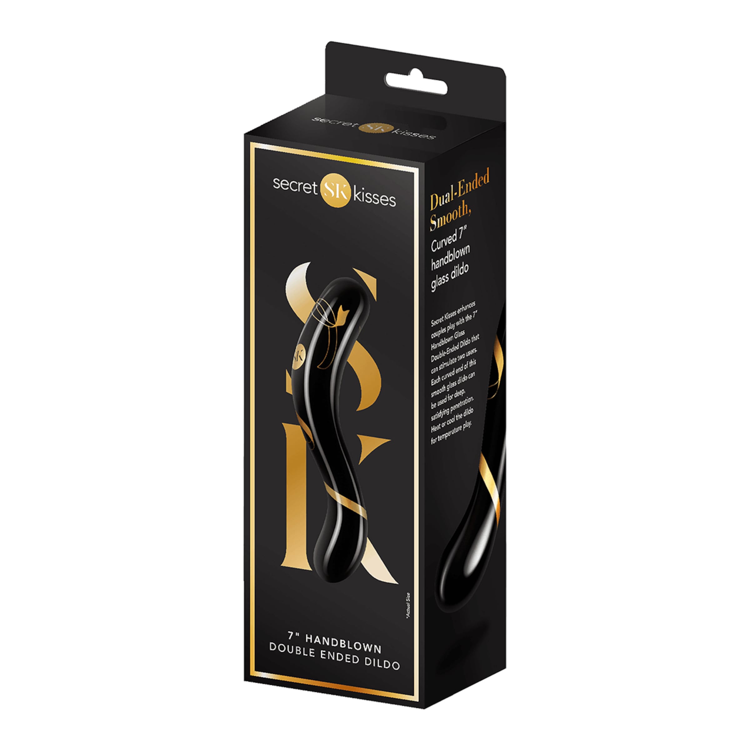 Handblown Double Ended Dildo, 17,7 cm