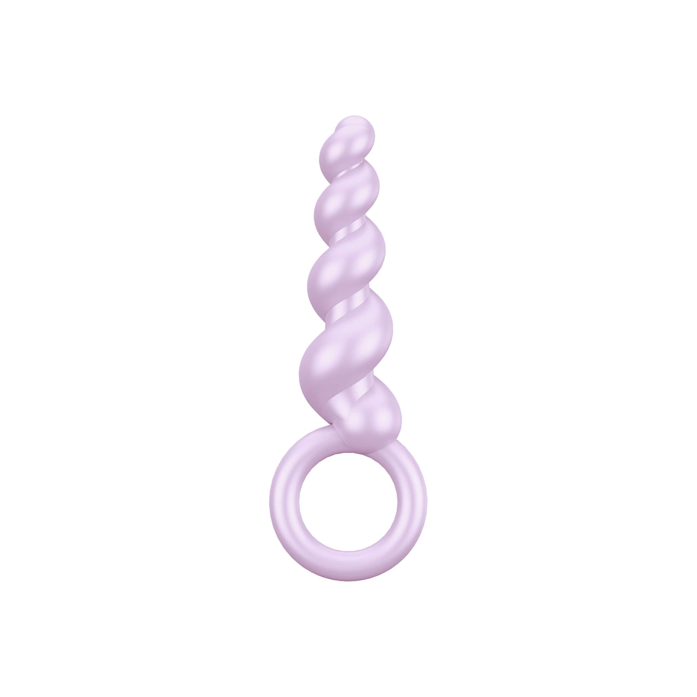 Silikon-Analplug mit Spiralstruktur, 14 cm