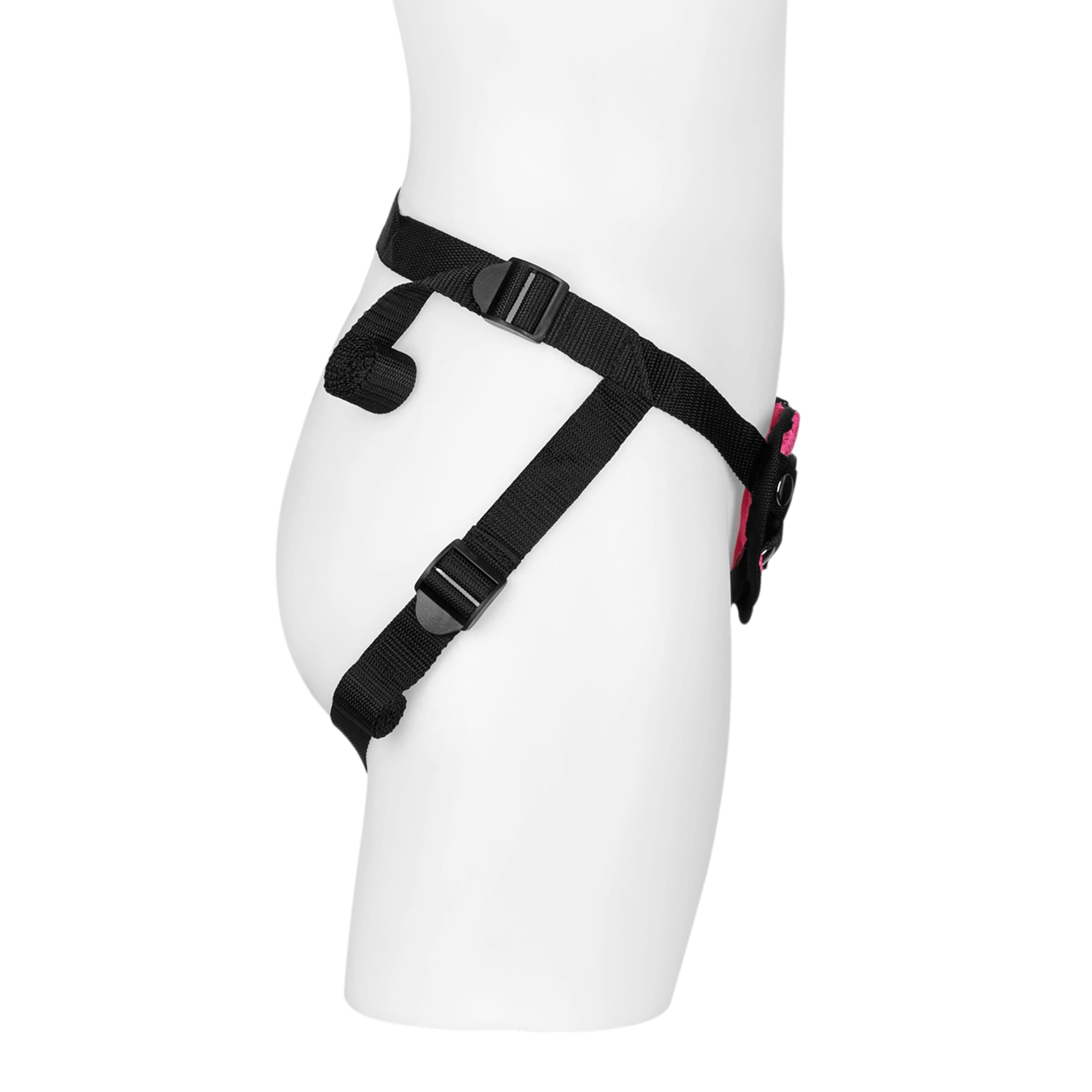 Pink Velvet Strap-On Harness
