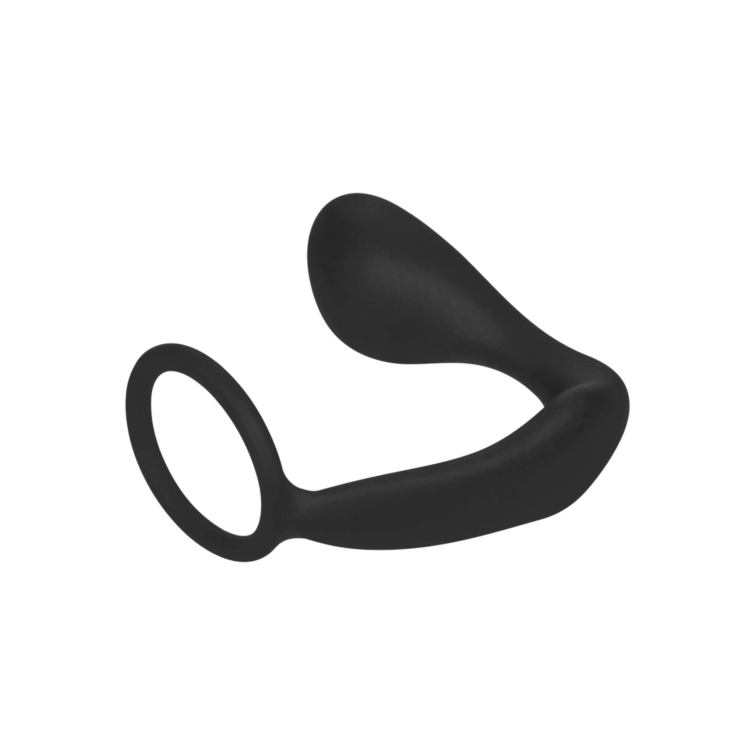 Analplug mit Hodenring, Silikon, 8 cm