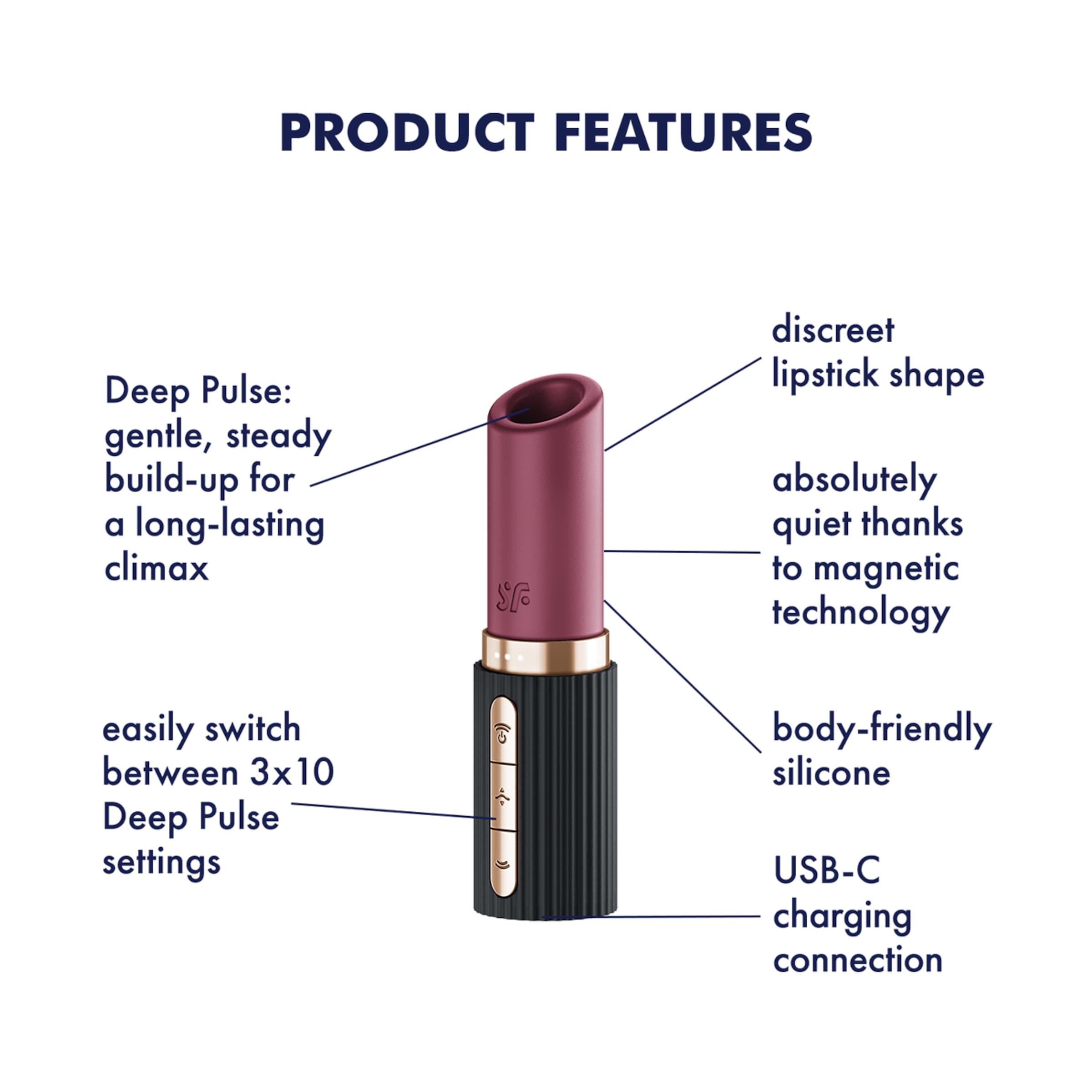 Satisfyer Deep Kiss, 12 cm