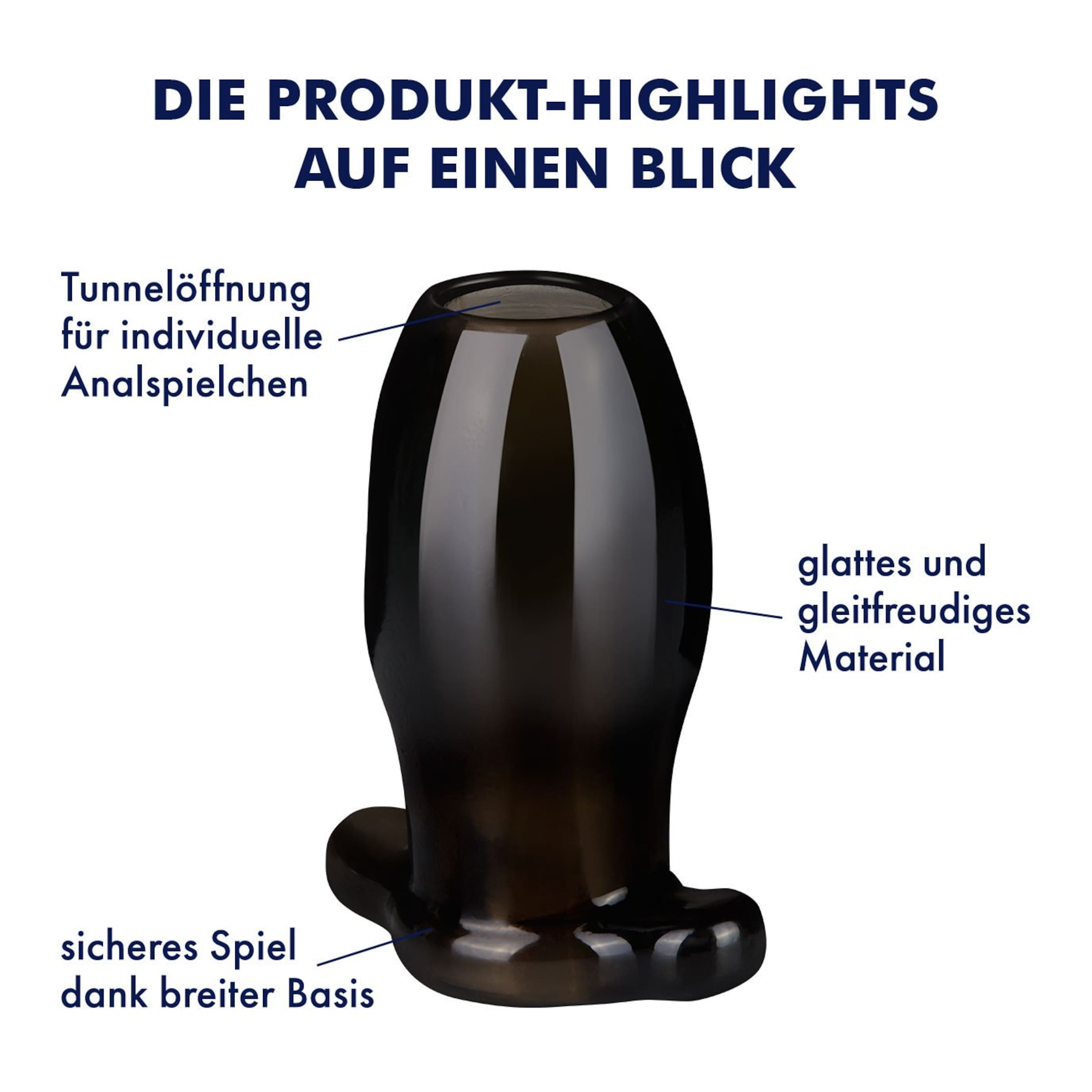 Verführerischer Analplug mit Tunnel, 9,8 cm