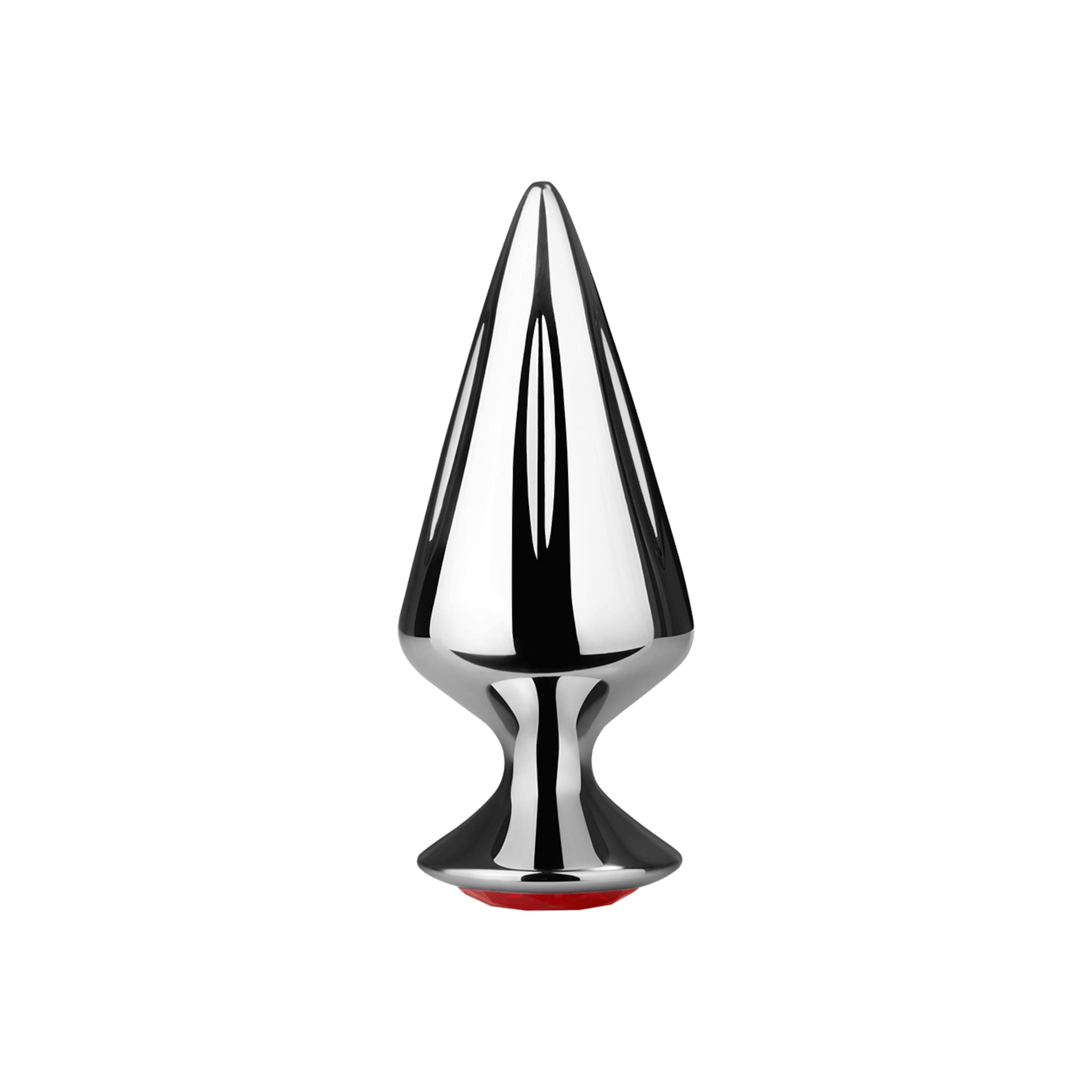 Geriffelter Aluminium-Analplug, 7,5 cm
