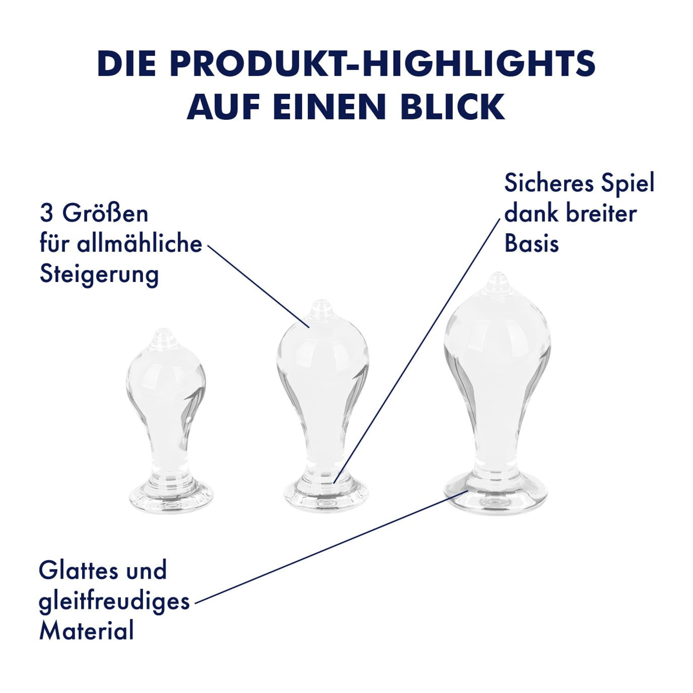 Sinnliches Analplug-Set, 3 Größen