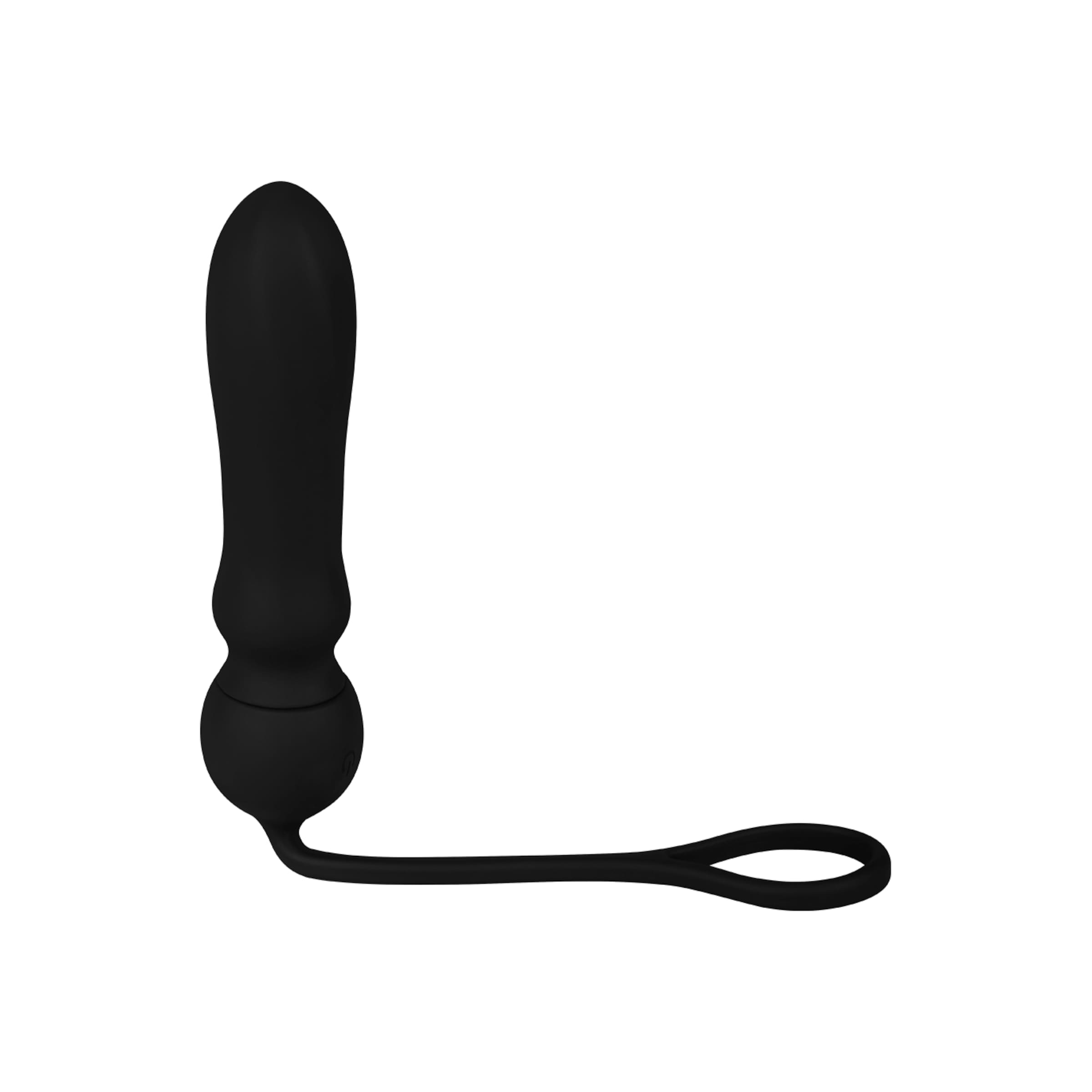 Silikon-Analplug mit Penisring, 13 cm
