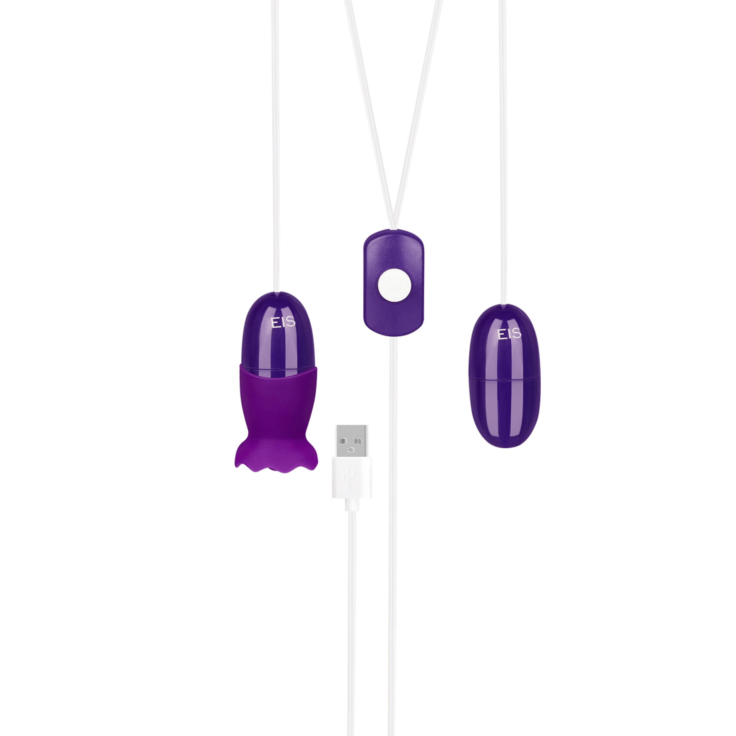 Kraftvolle Vibro-Eier mit Sleeve, 5 cm