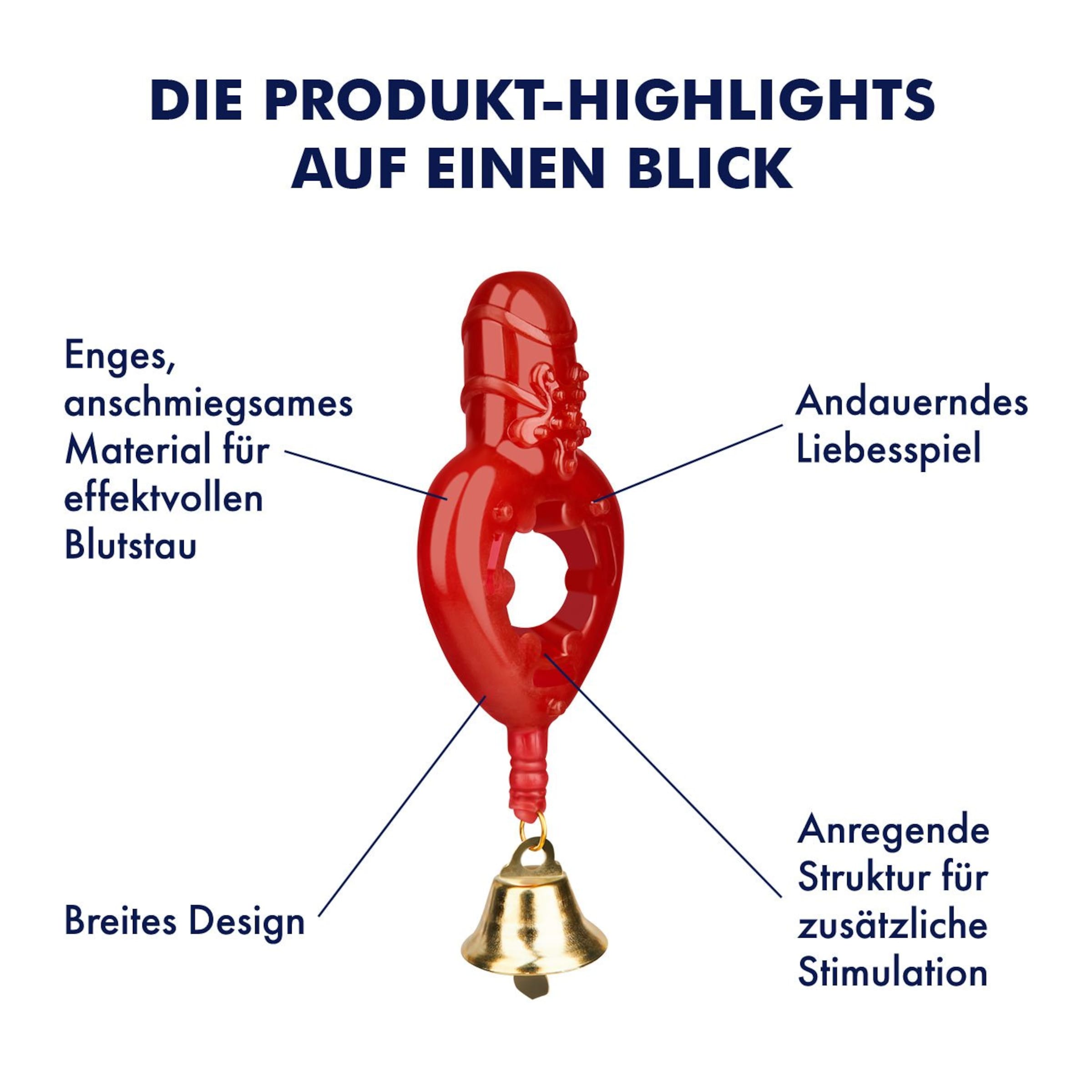 Penisring mit Glöckchen, 2   5 cm