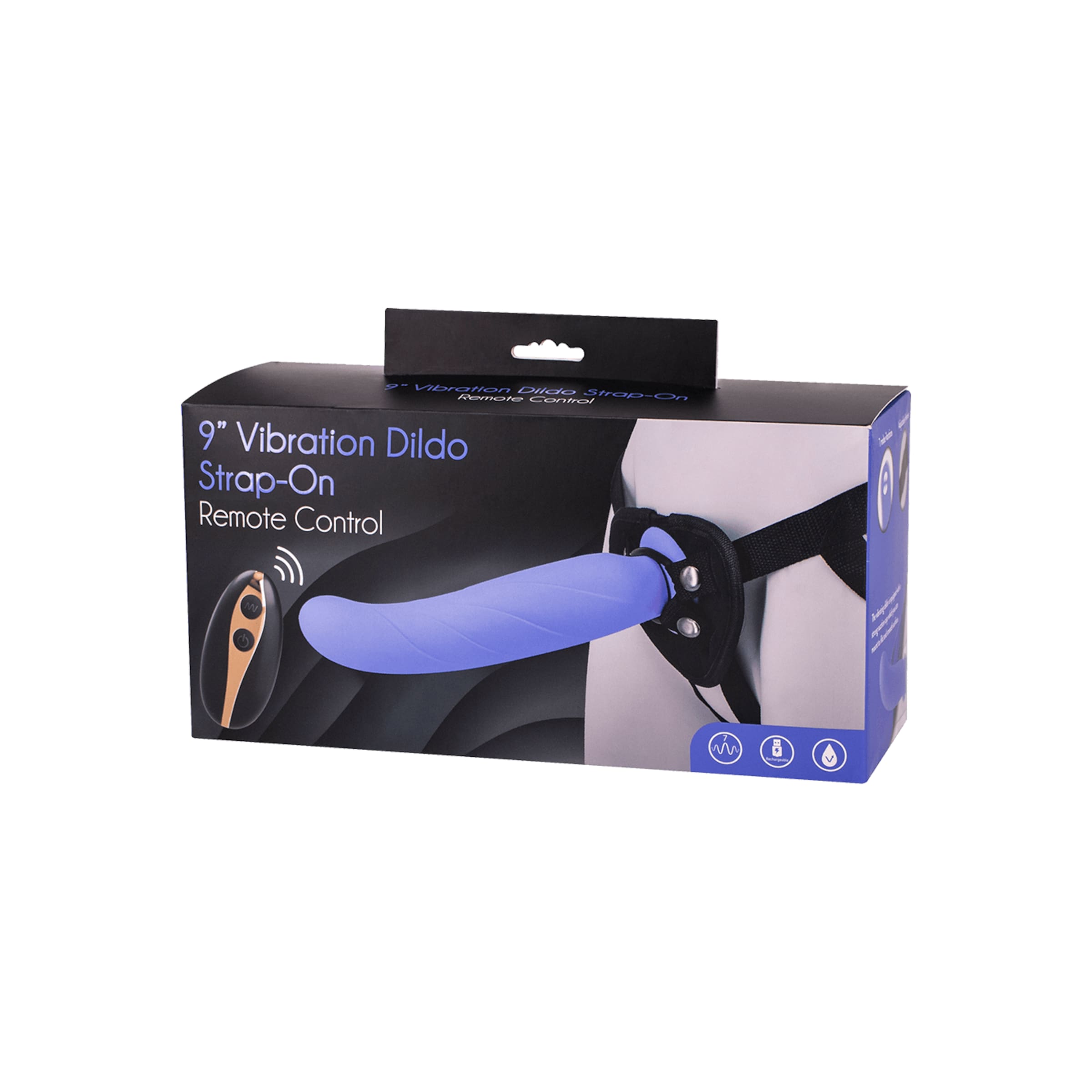 Vibration Dildo Strap-On, 24 cm