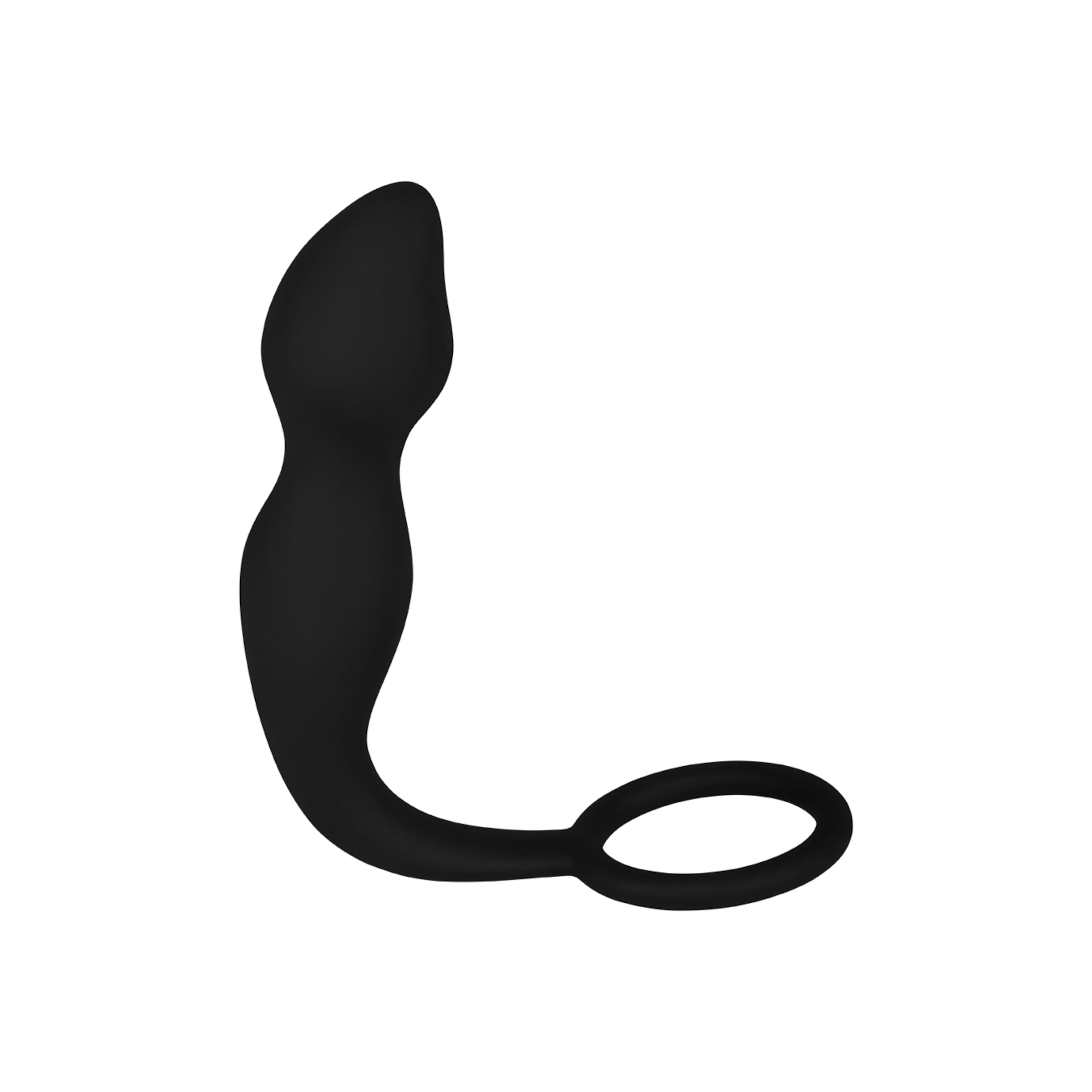 Silikon Analplug mit Hodenring, 19,5 cm