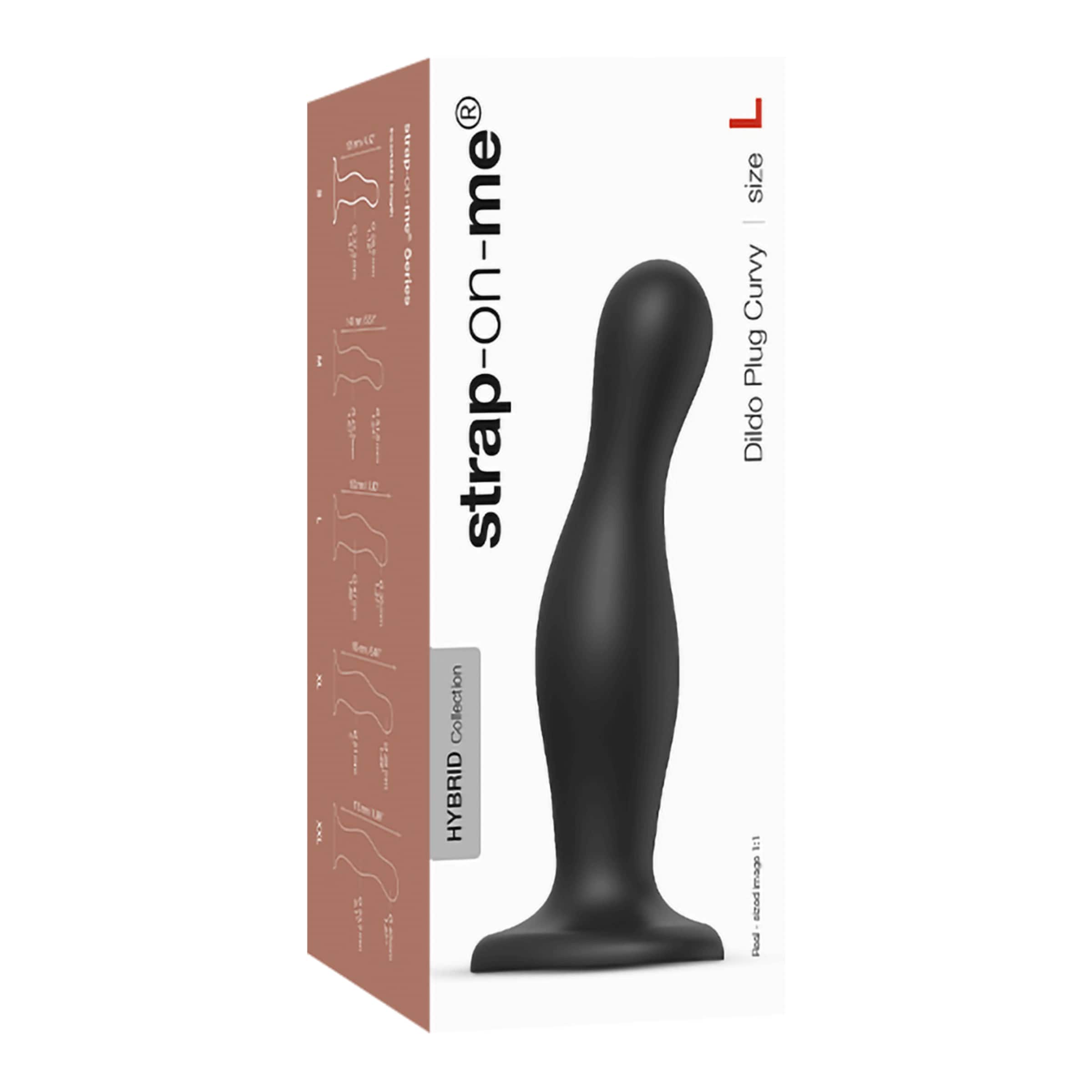 Dildo Plug Curvy, - Größe L, 16,5 cm