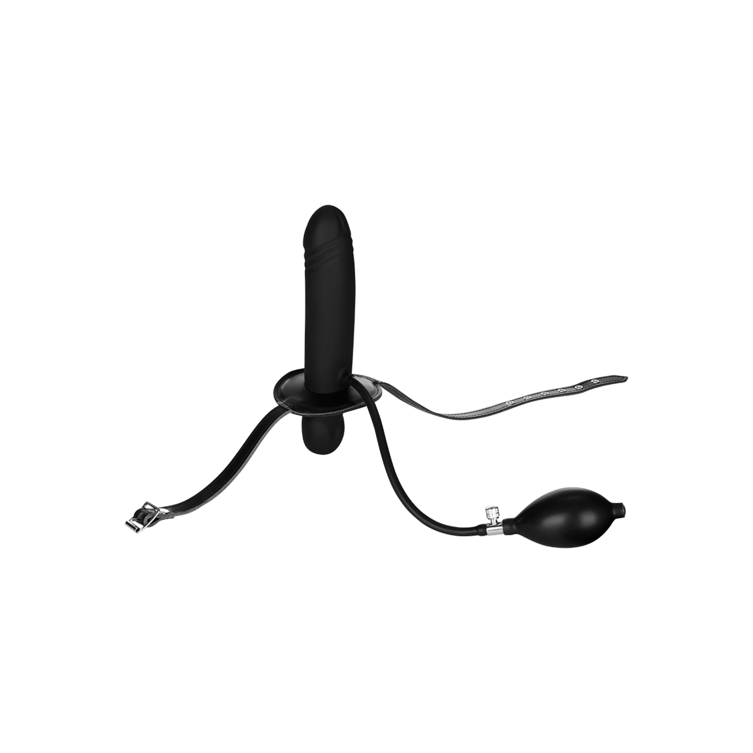 Aufblasbarer Mundknebel mit Dildo