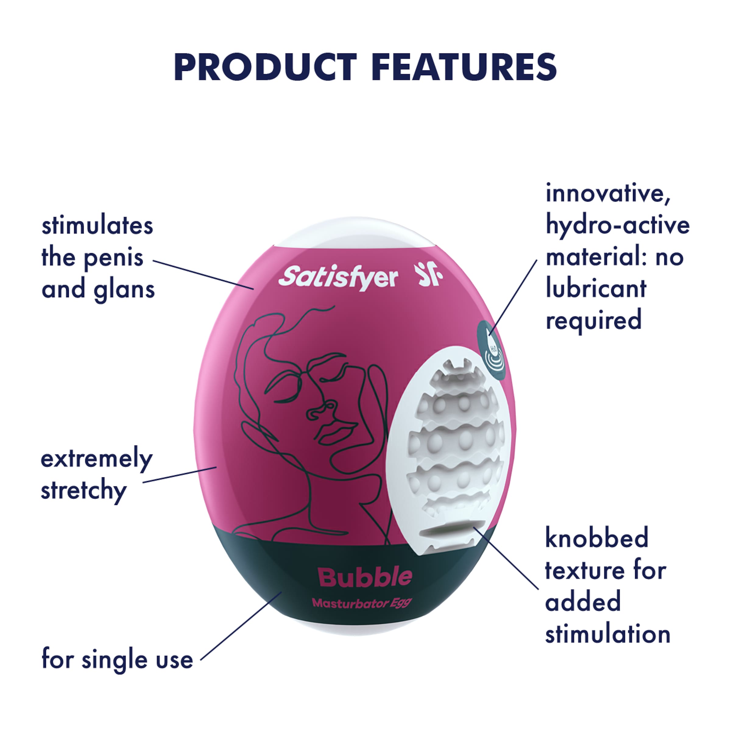 Satisfyer Masturbator Egg - Bubble