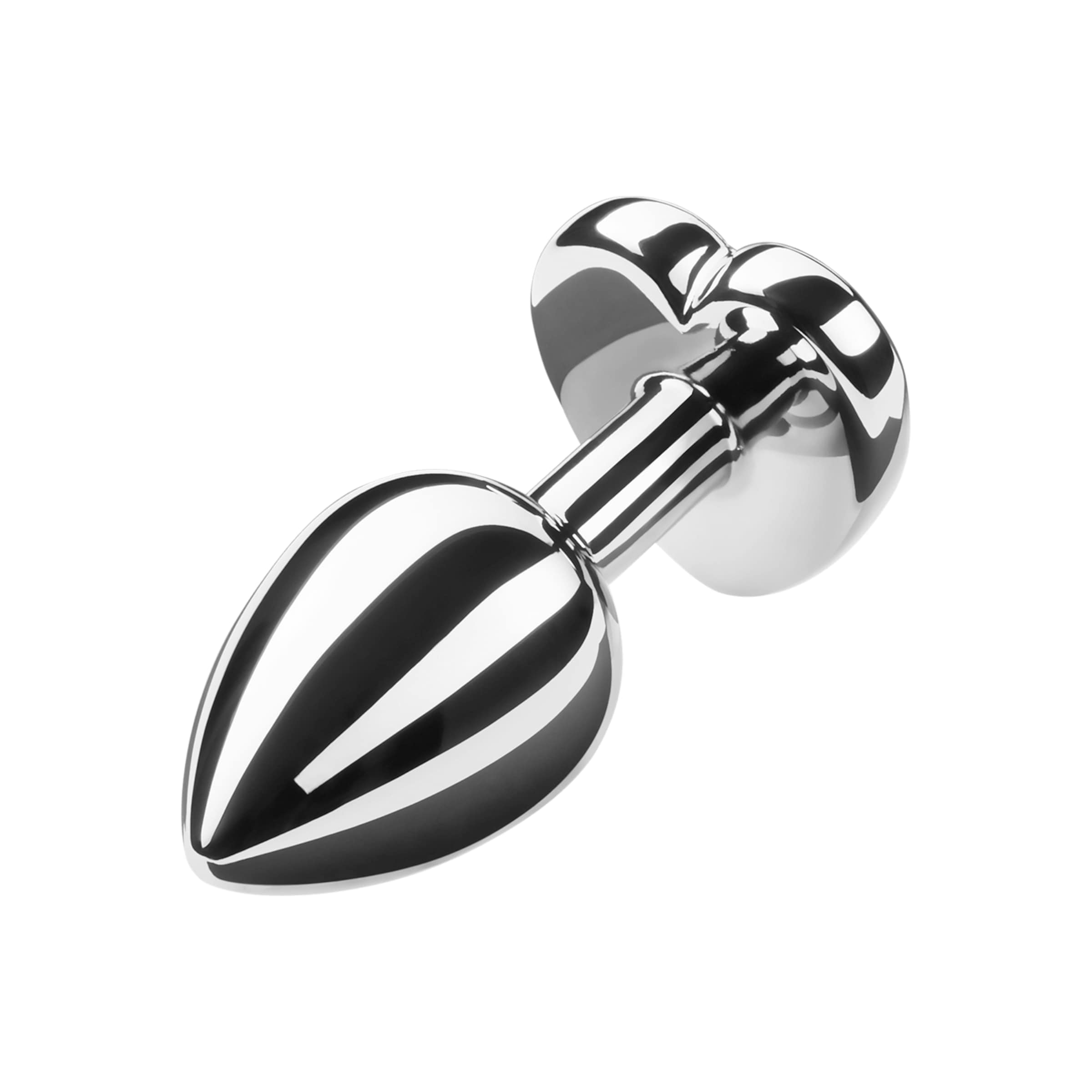 Metall-Analplug mit Kristall, 7 cm