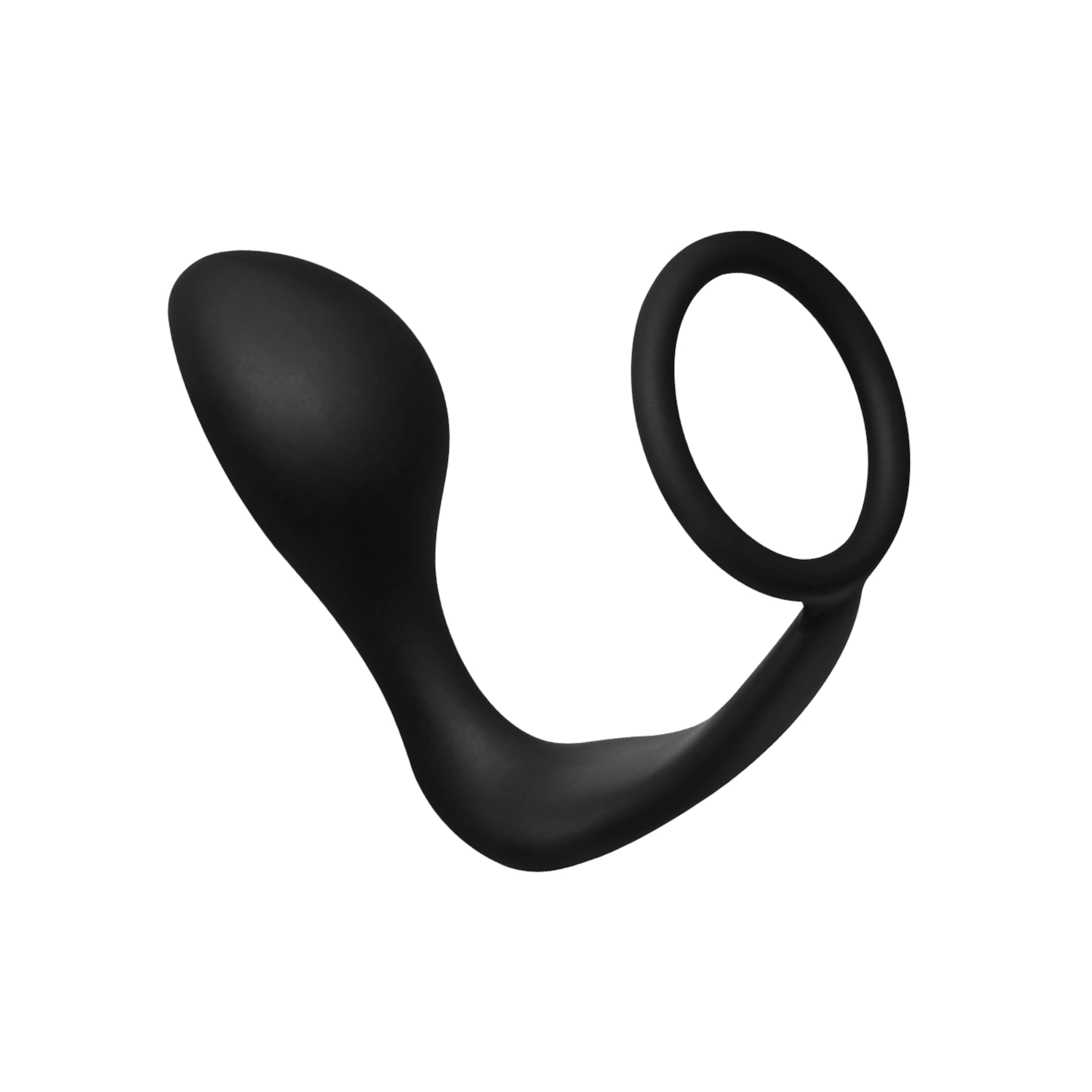 Analplug mit Hodenring, Silikon, 8 cm