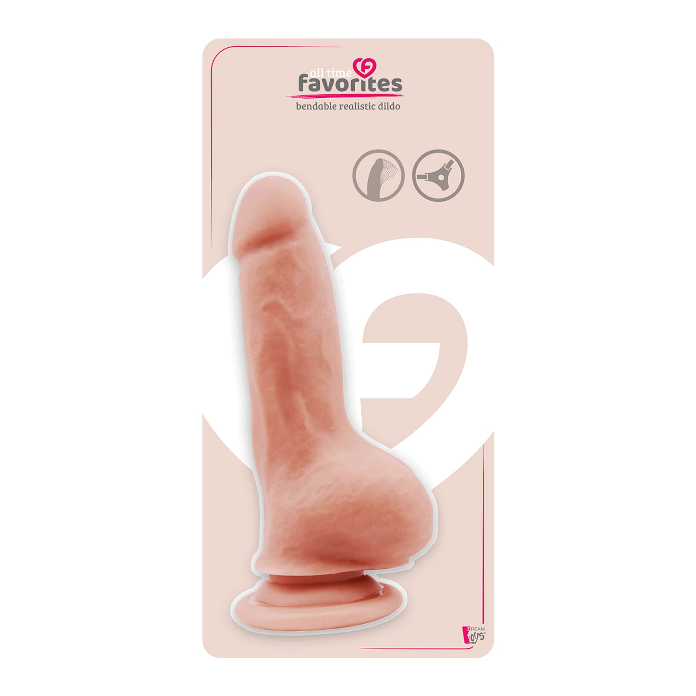Bendable Realistic Dildo, 18 cm