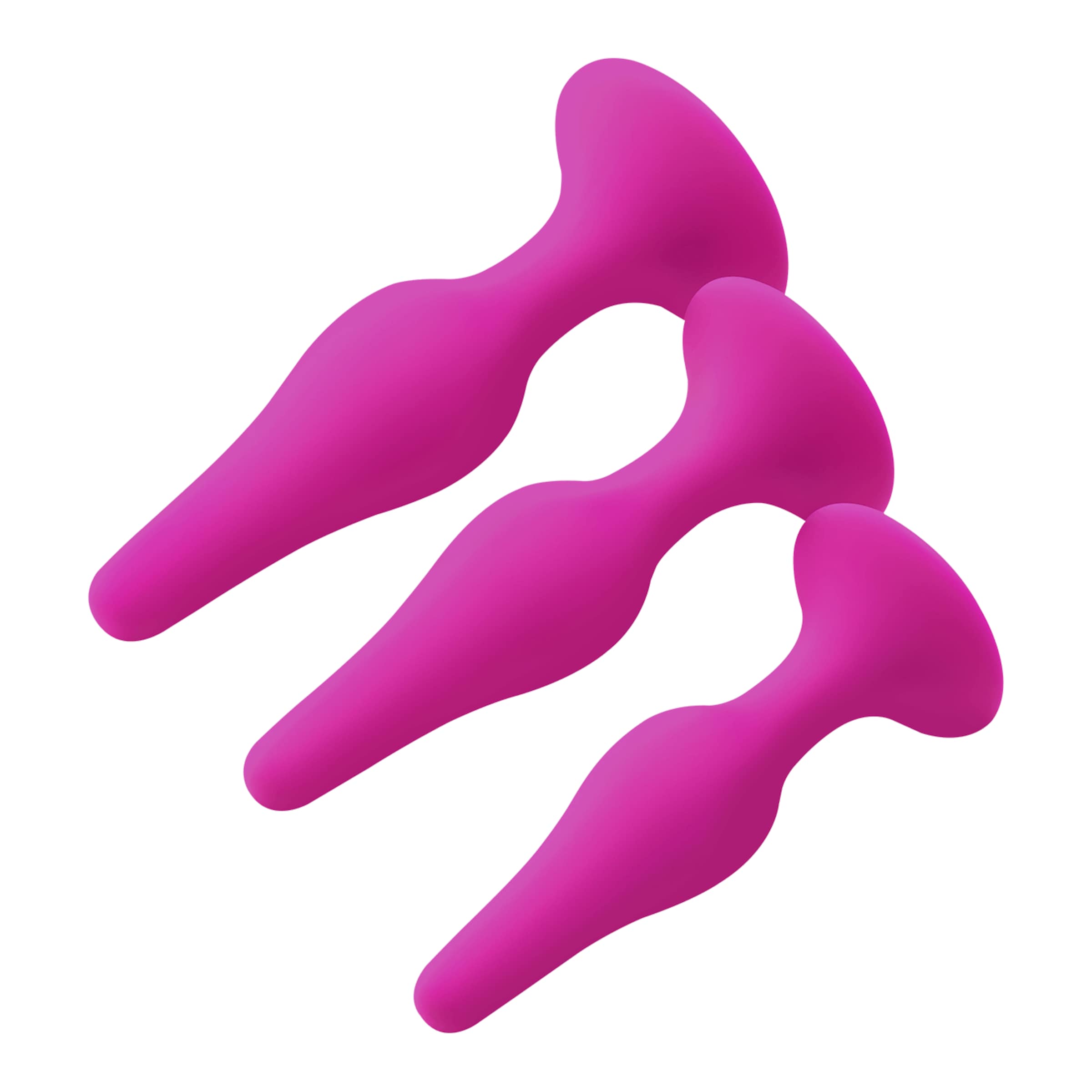 Curved Anal Training Kit, 3 Teile, 10,5 12,8 cm