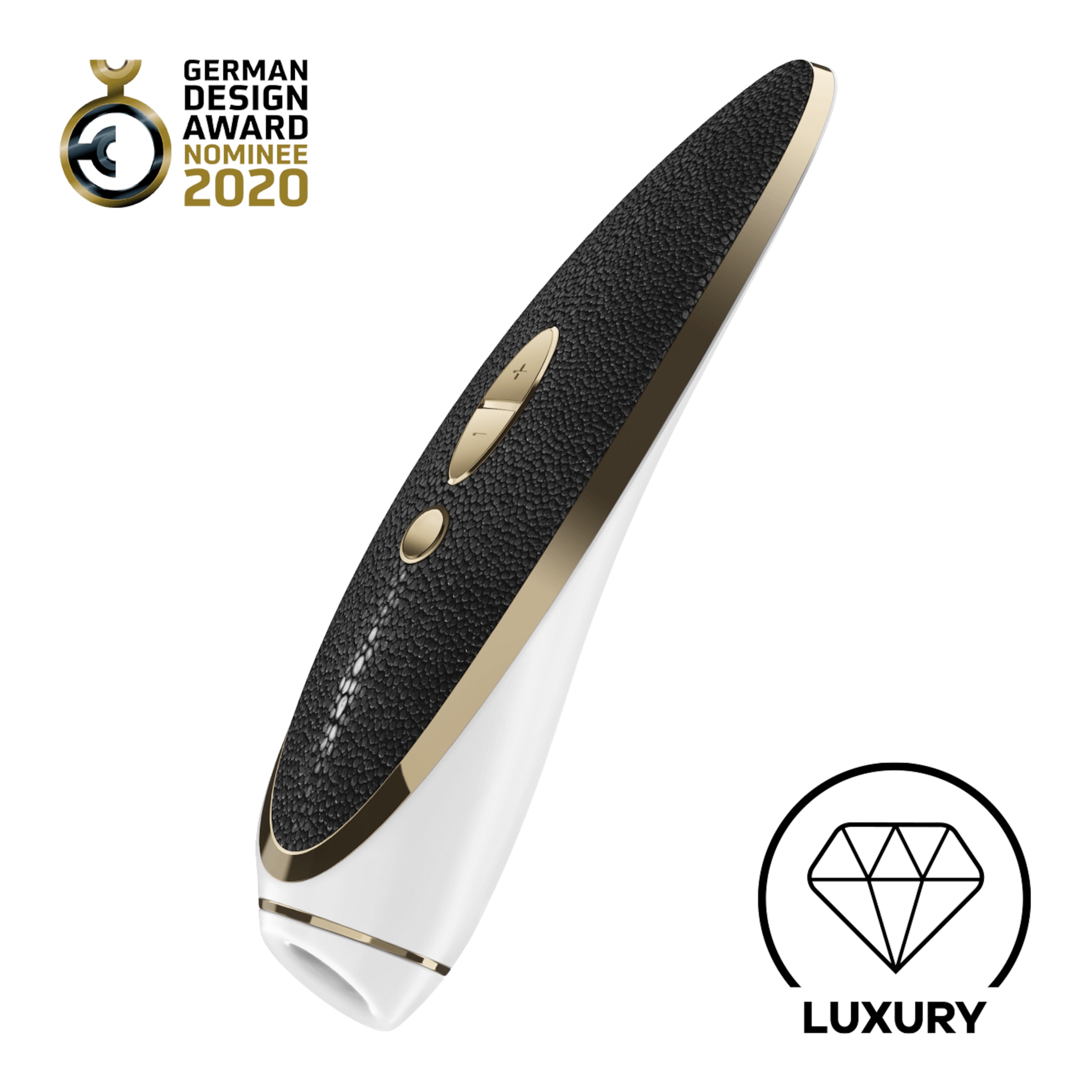 Satisfyer Haute Couture aus Echt leder und Edelmetall
