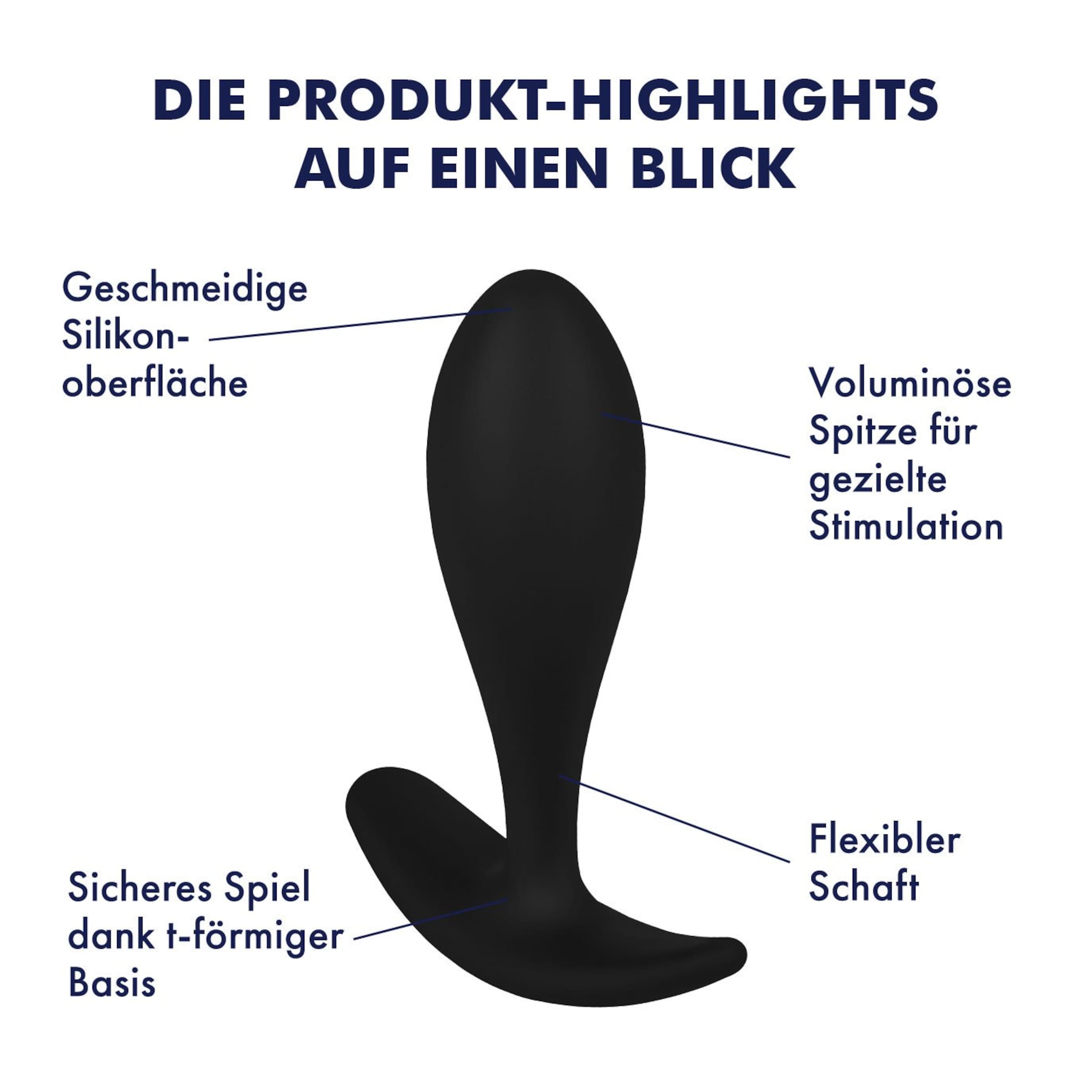 Analplug aus Silikon S, 7 cm