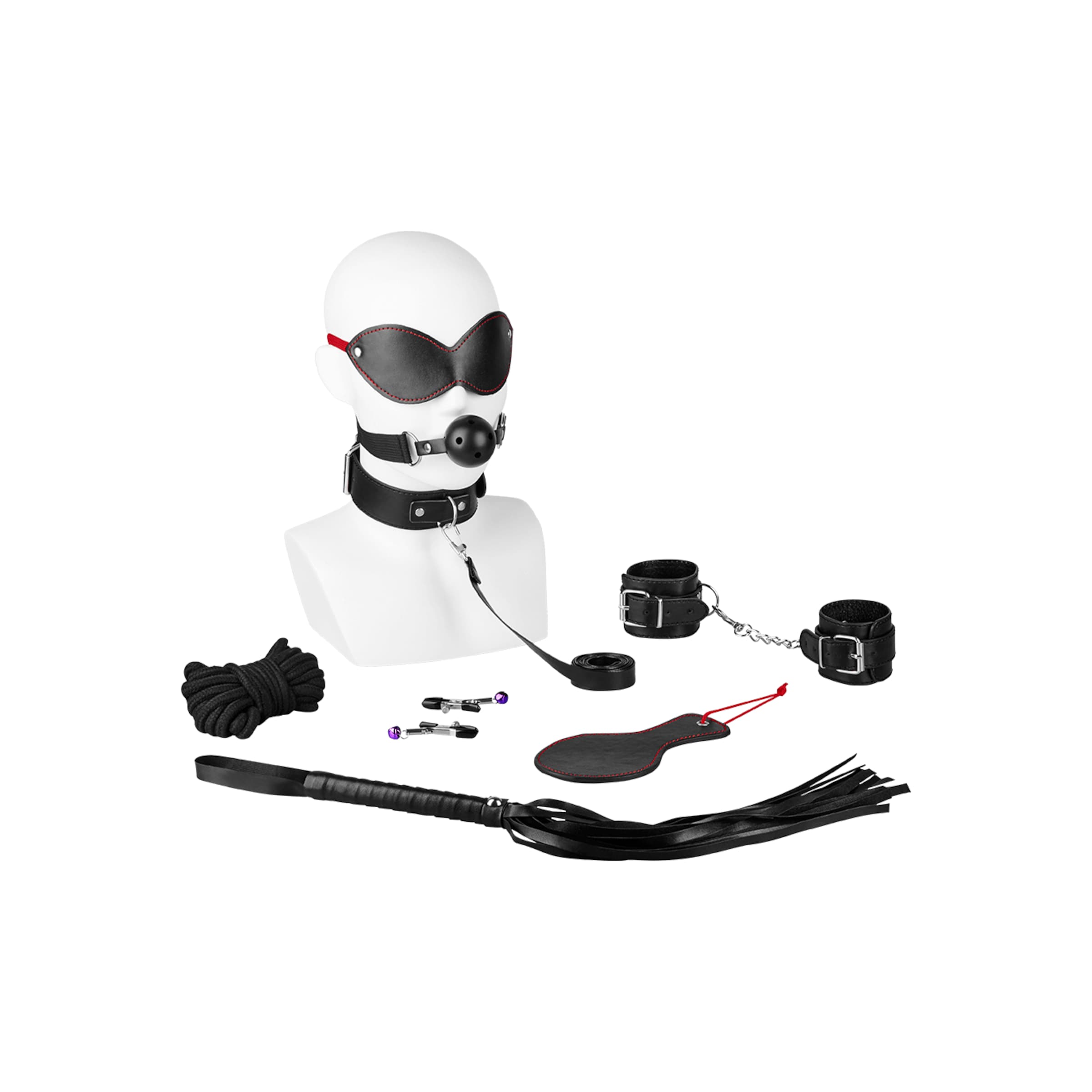 Vielseitiges BDSM-Set, 9 Teile